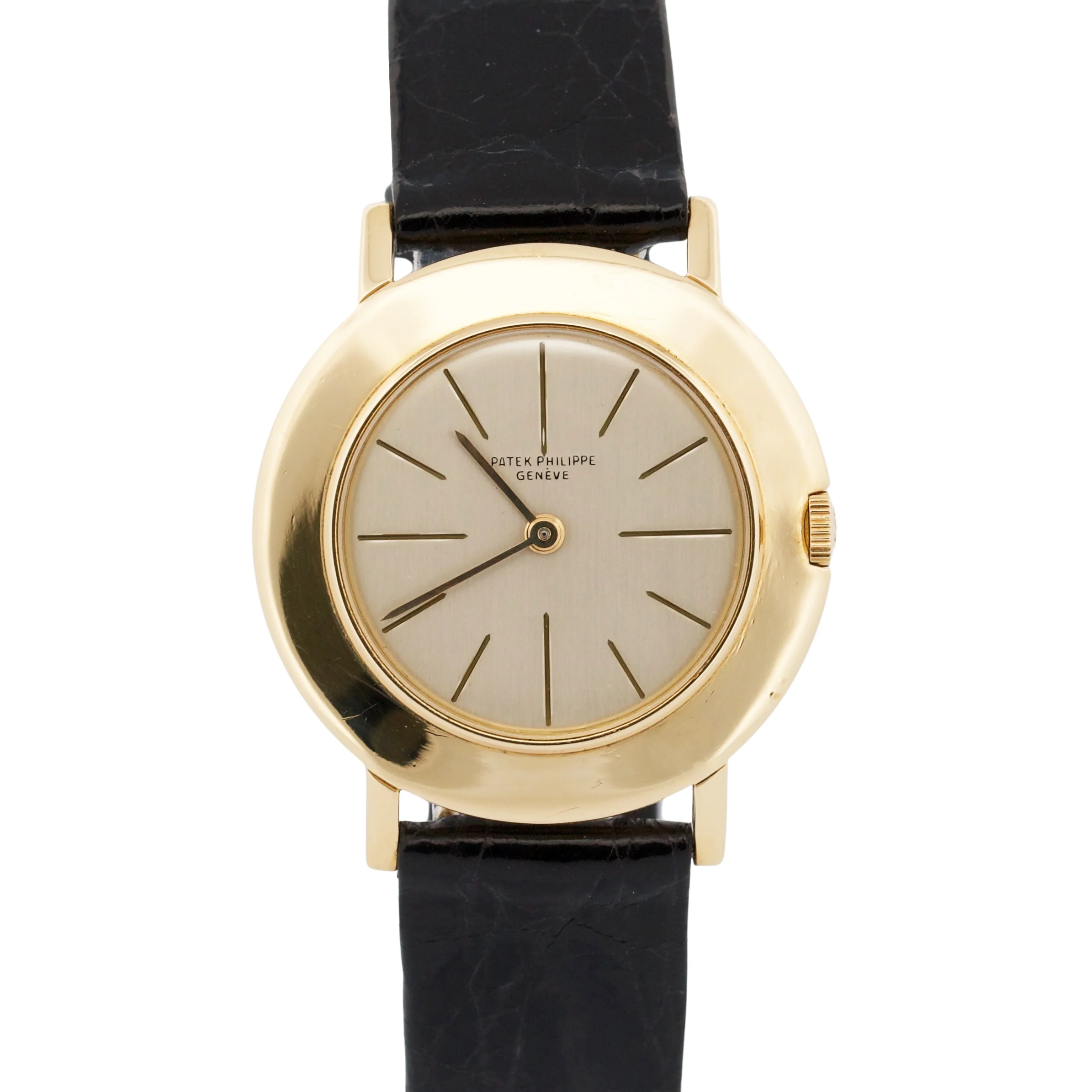 Patek Philippe Calatrava 32mm DISCO VOLANTE Ivory Manual 18K Yellow Gold 2594