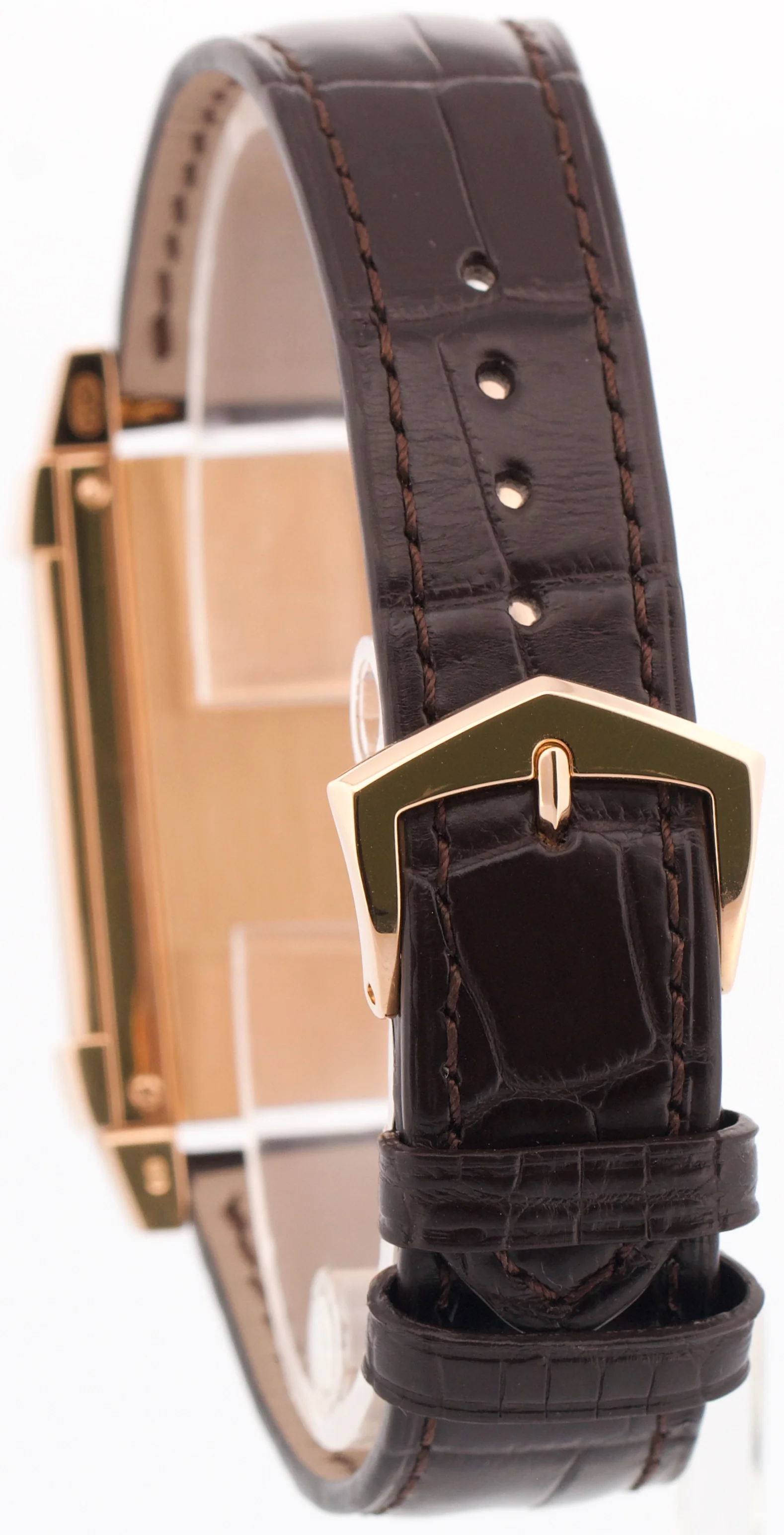 Patek Philippe Gondolo 18k Rose Gold IVORY 35mmX47mm Manual Leather 5111R Watch - Image 5