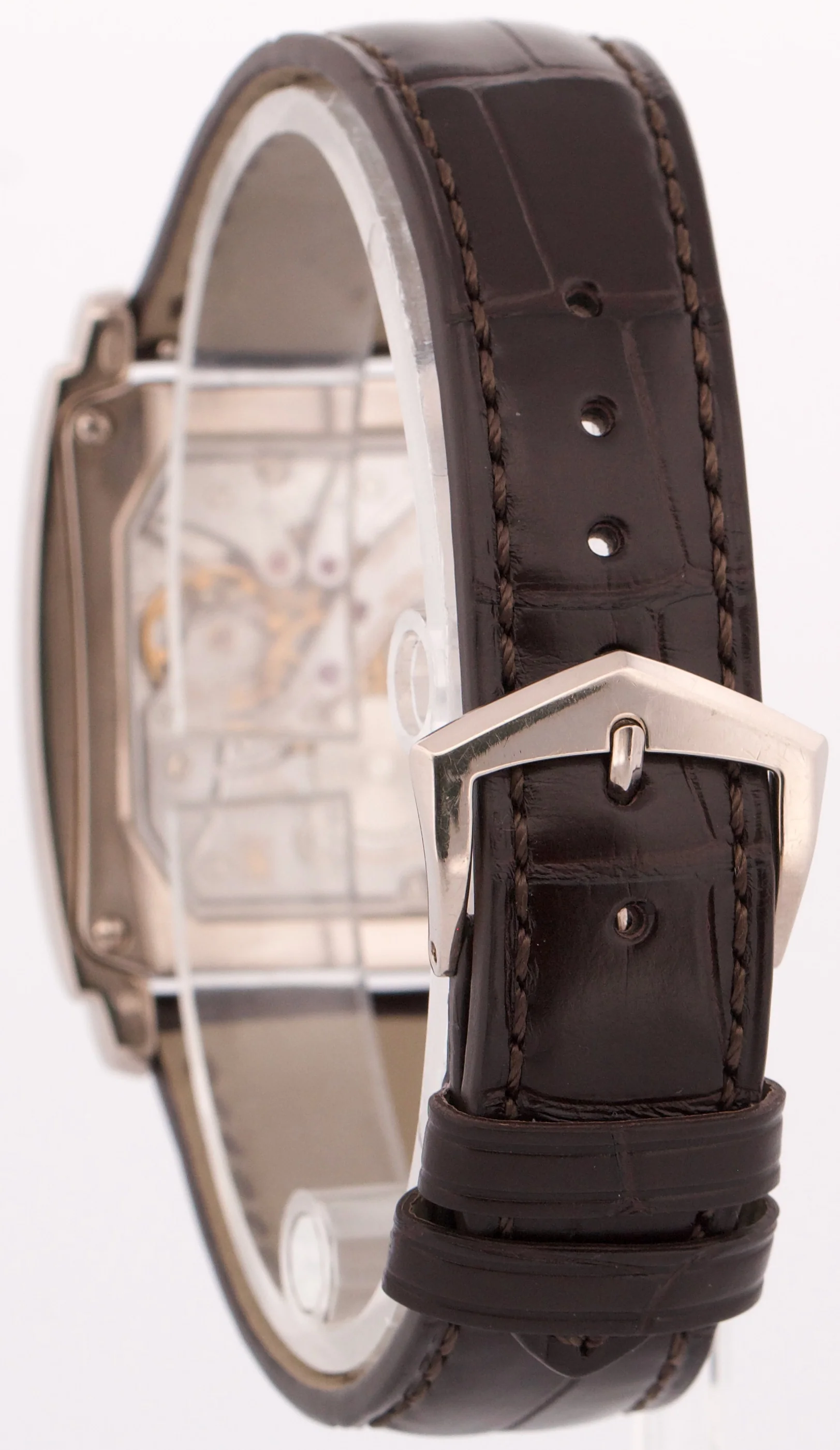 Patek Philippe Gondolo 18k White Gold SALMON Rose Arabic 30mmX43mm Leather 5124G - Image 5
