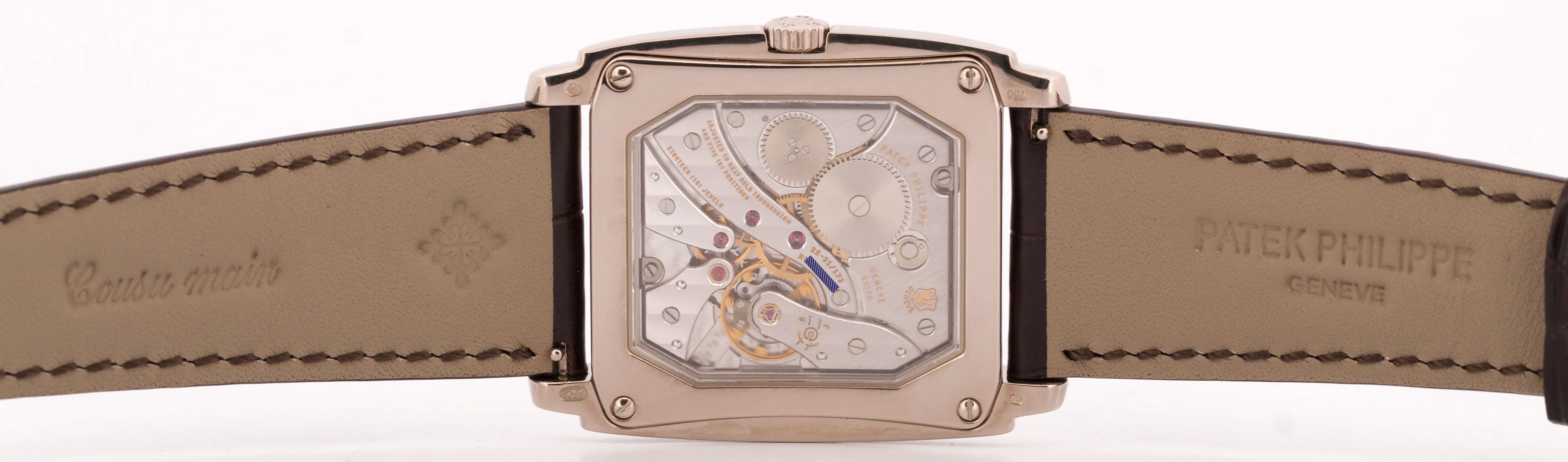 Patek Philippe Gondolo 18k White Gold SALMON Rose Arabic 30mmX43mm Leather 5124G - Image 7