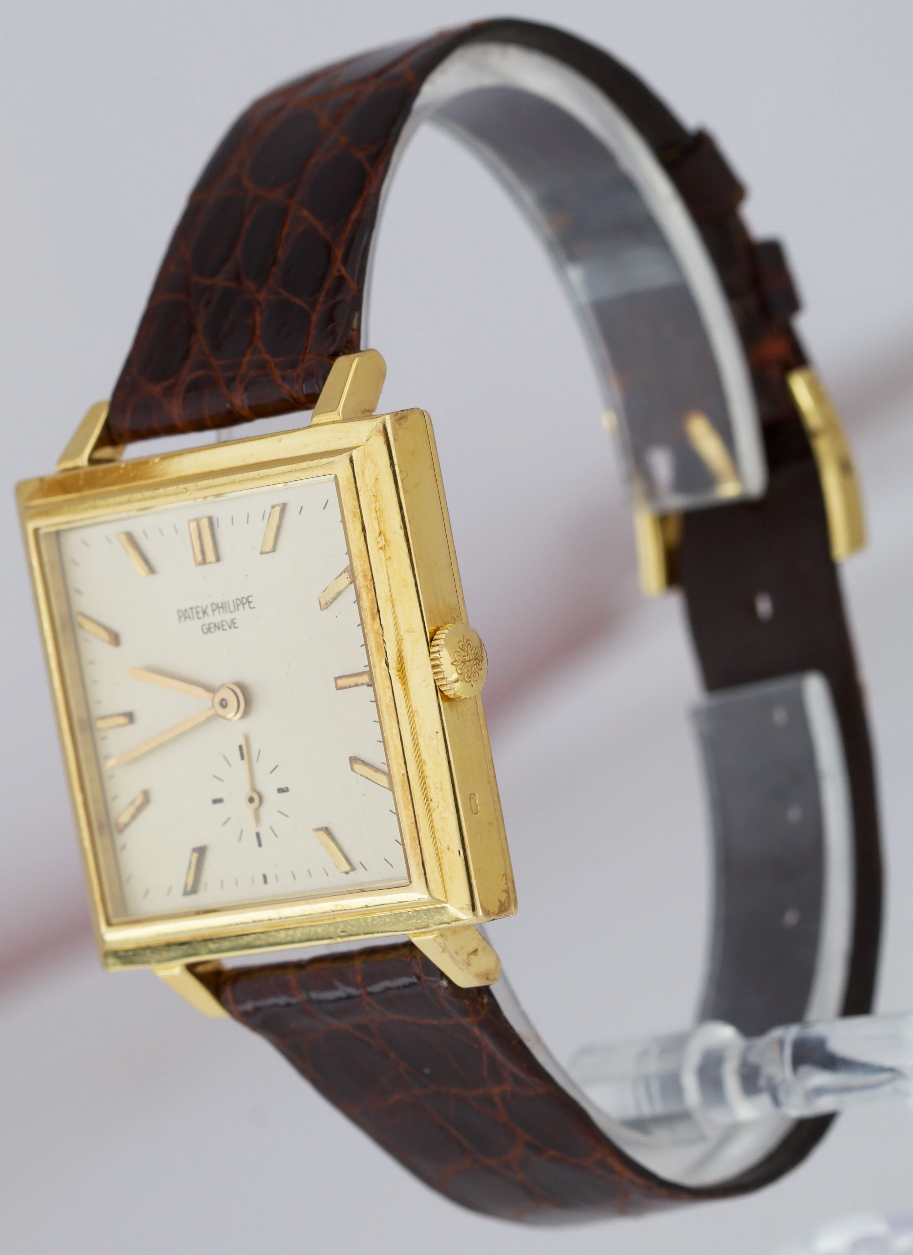 RARE 1966 Patek Philippe Gondolo Yellow Gold 30mm Square Automatic Watch 3485 - Image 3