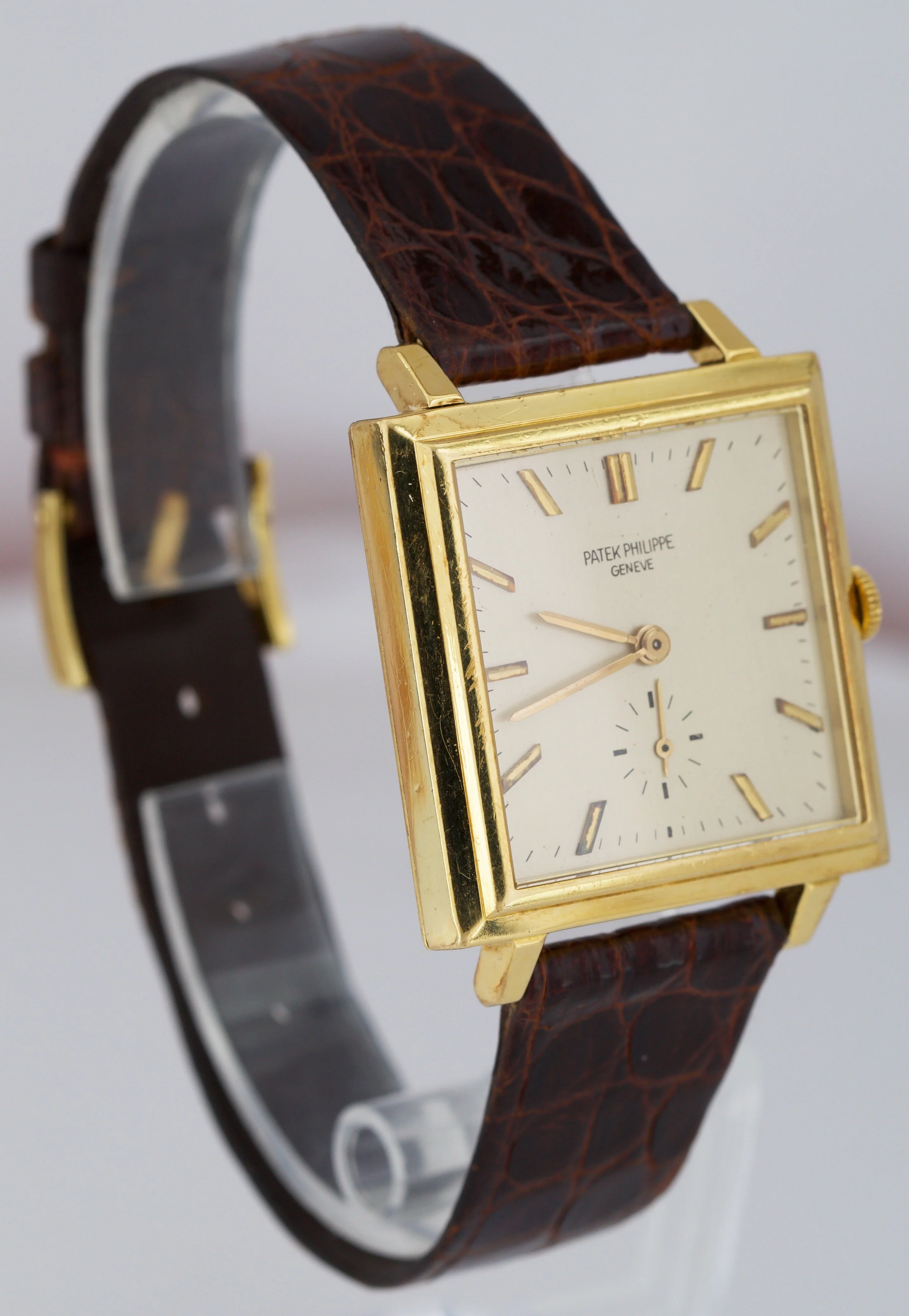 RARE 1966 Patek Philippe Gondolo Yellow Gold 30mm Square Automatic Watch 3485 - Image 4