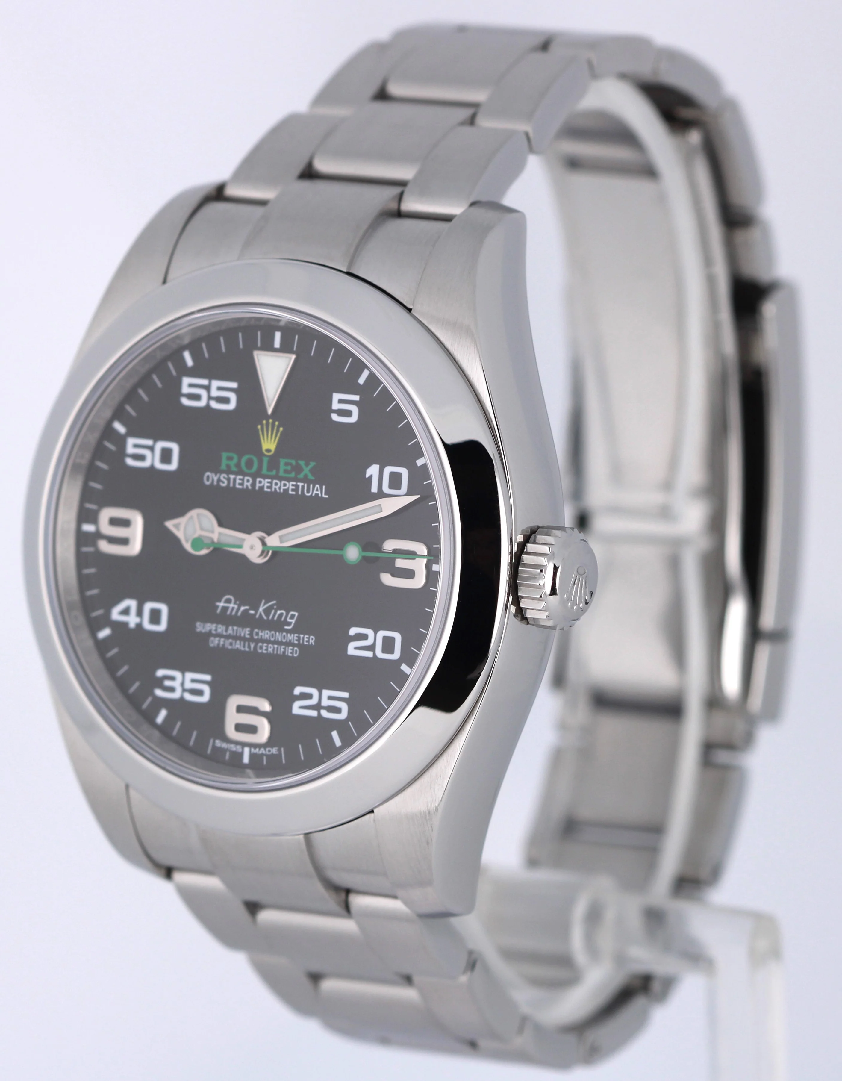 Rolex Air-King PAPERS Stainless Steel Green Black 40mm Oyster 116900 Watch BOX - Image 3