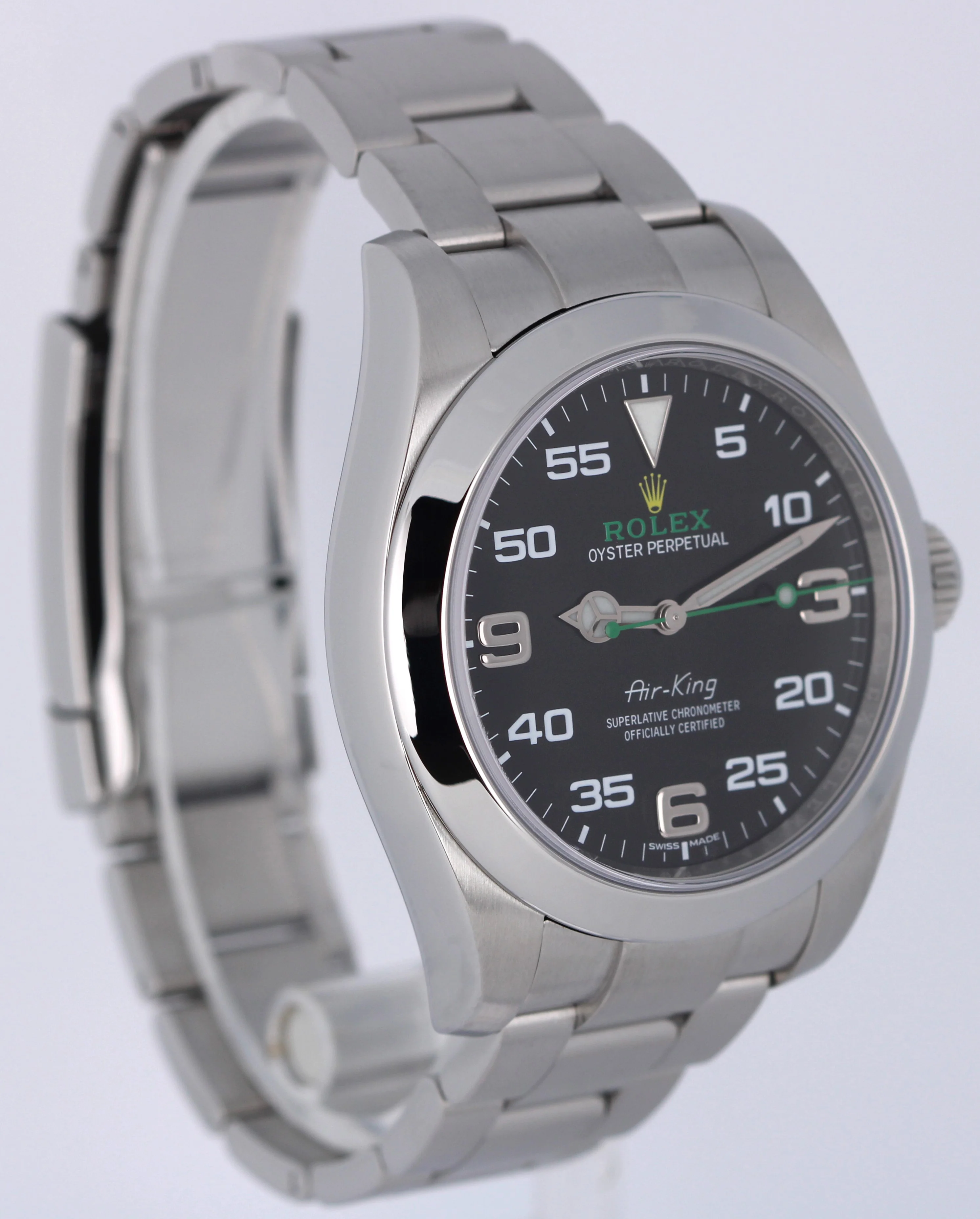 Rolex Air-King PAPERS Stainless Steel Green Black 40mm Oyster 116900 Watch BOX - Image 4