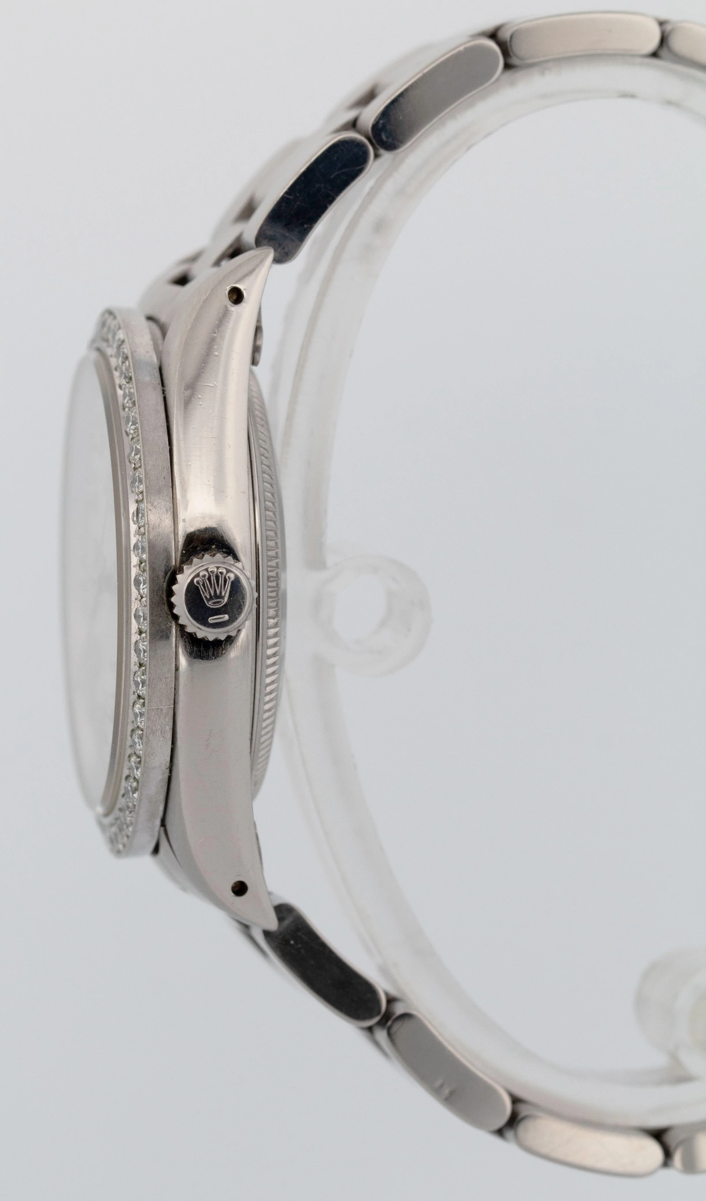 Rolex Air-King Precision Mother of Pearl DIAMOND Bezel Steel 34mm Watch 14000 - Image 3