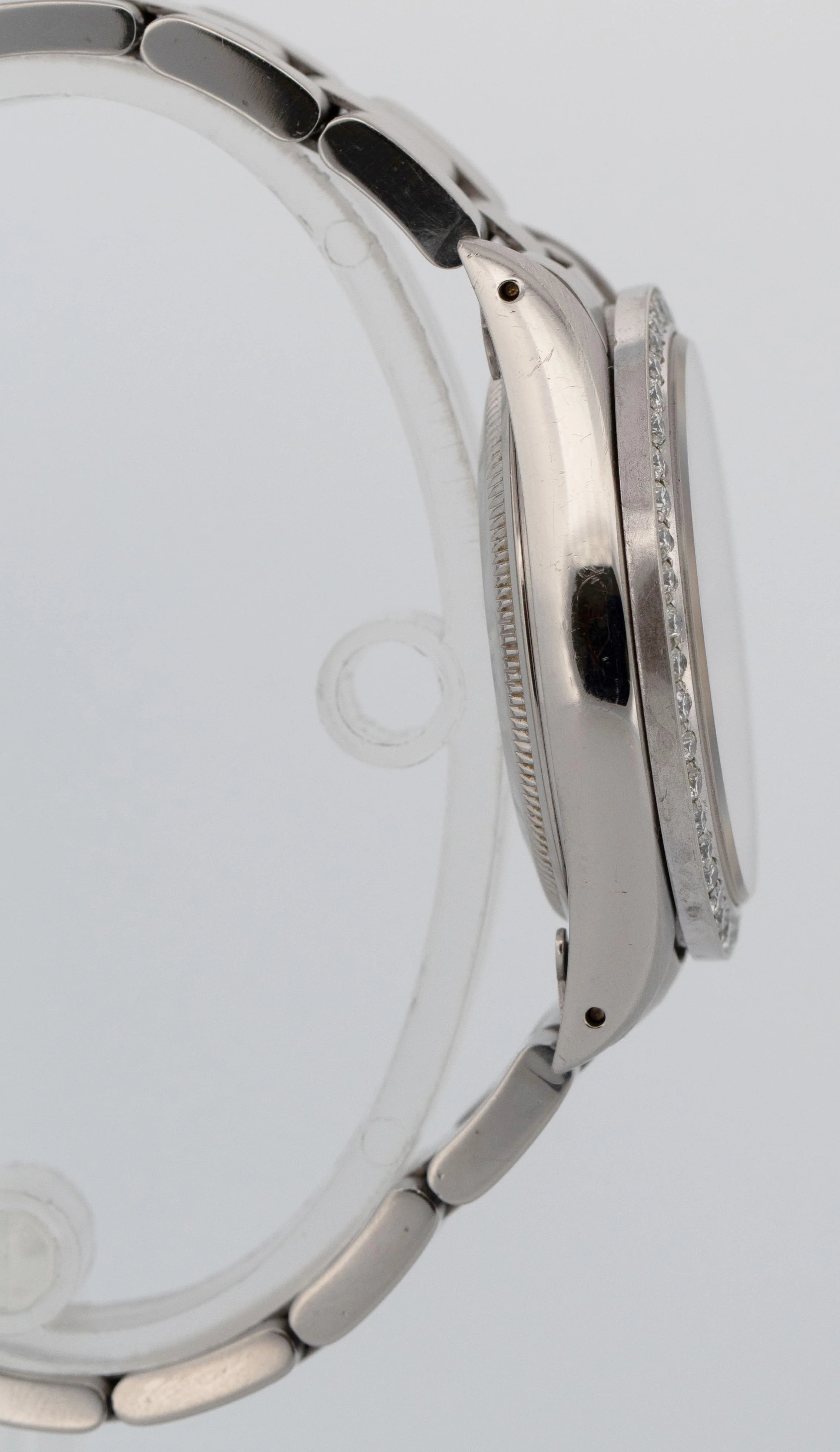 Rolex Air-King Precision Mother of Pearl DIAMOND Bezel Steel 34mm Watch 14000 - Image 4