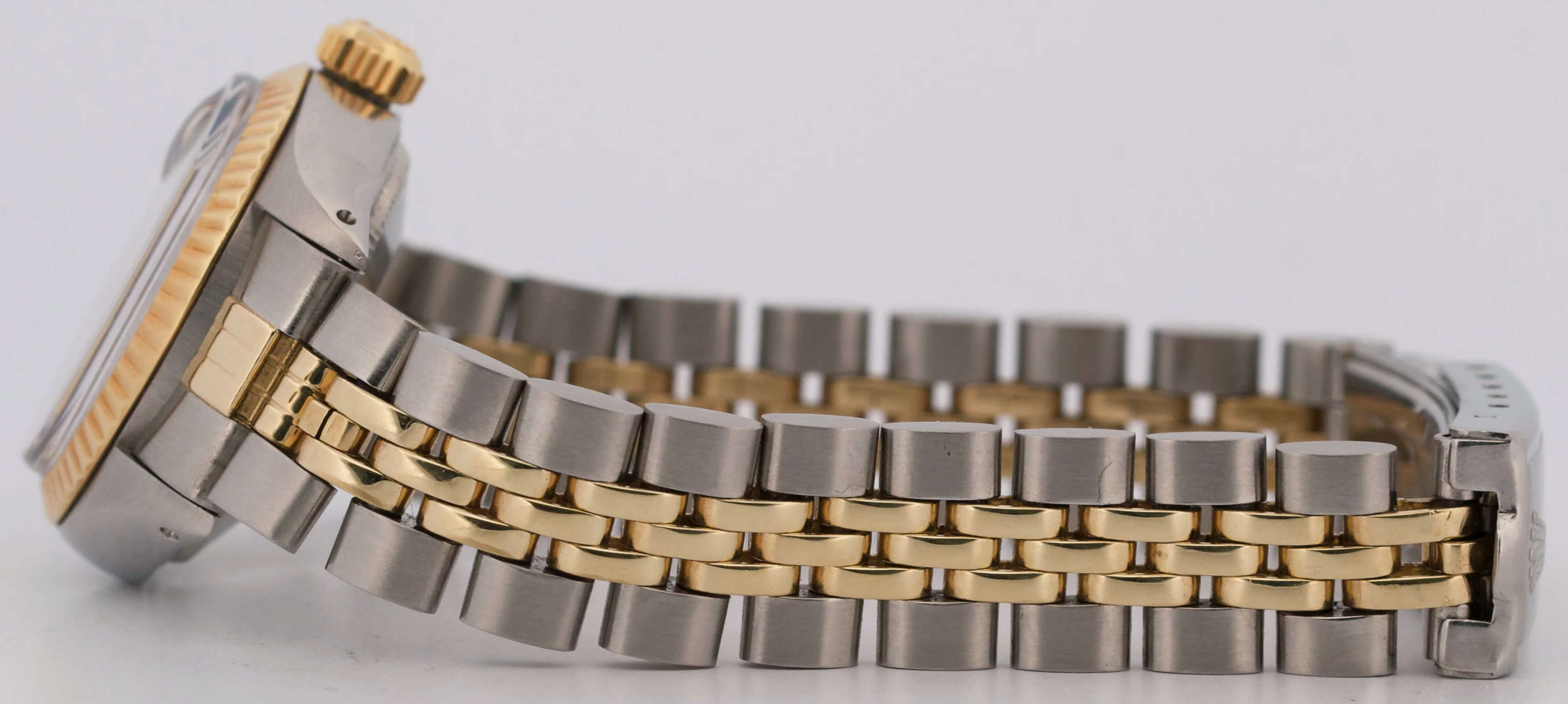Rolex Date 26mm BLUE 18K Yellow Gold Stainless Steel Fluted JUBILEE 6917 Watch - Image 7