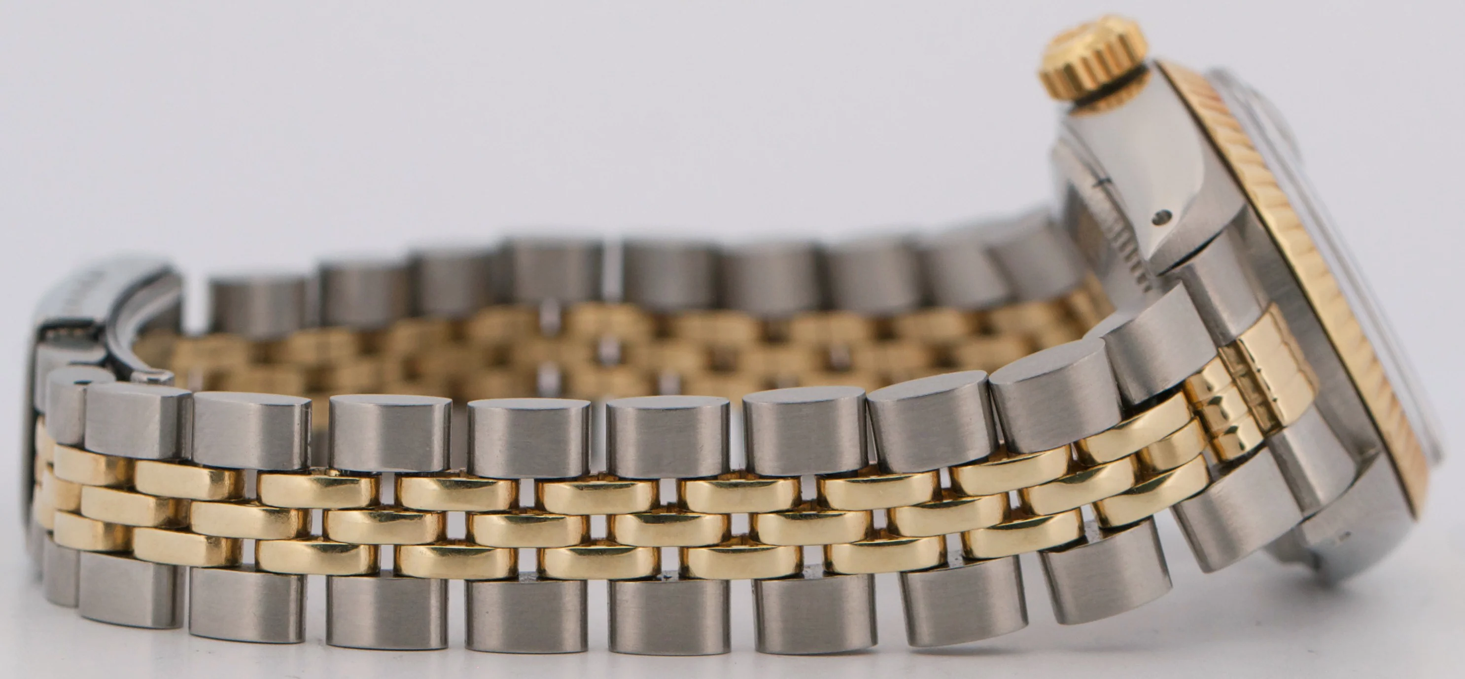 Rolex Date 26mm BLUE 18K Yellow Gold Stainless Steel Fluted JUBILEE 6917 Watch - Image 8
