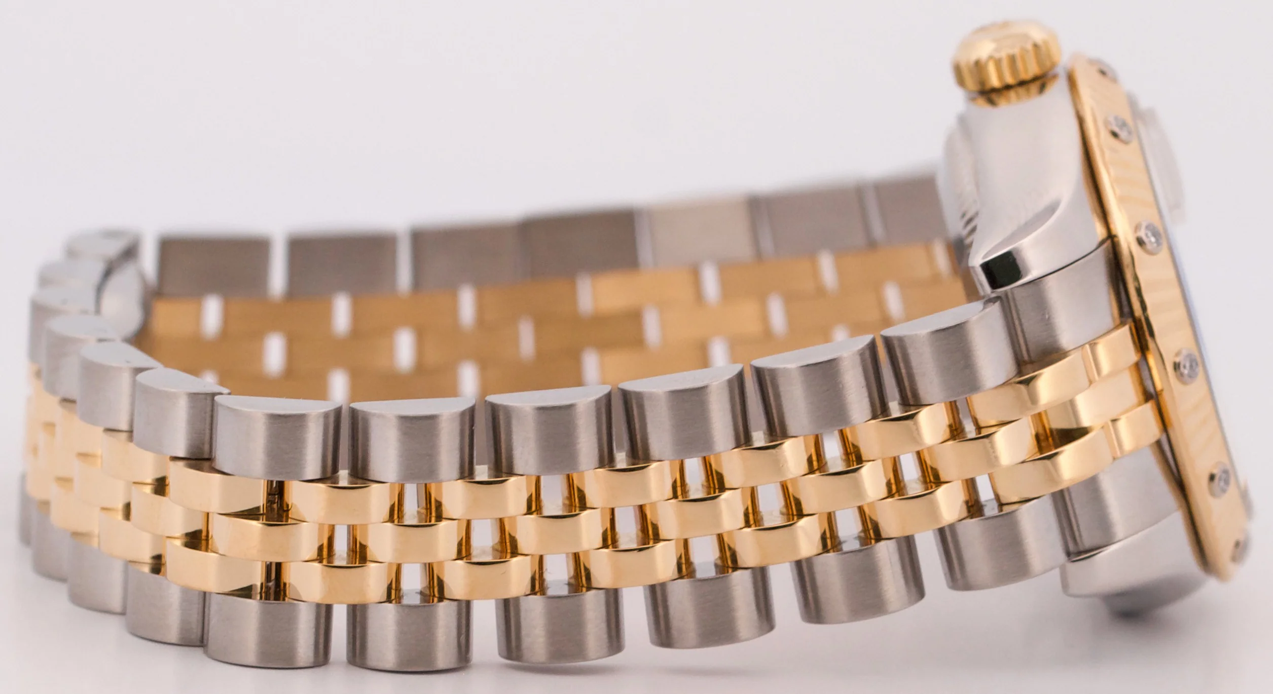 Rolex DateJust 26mm FACTORY DIAMOND CHAMPAGNE 179313 18K Gold SUPER JUBILEE - Image 7