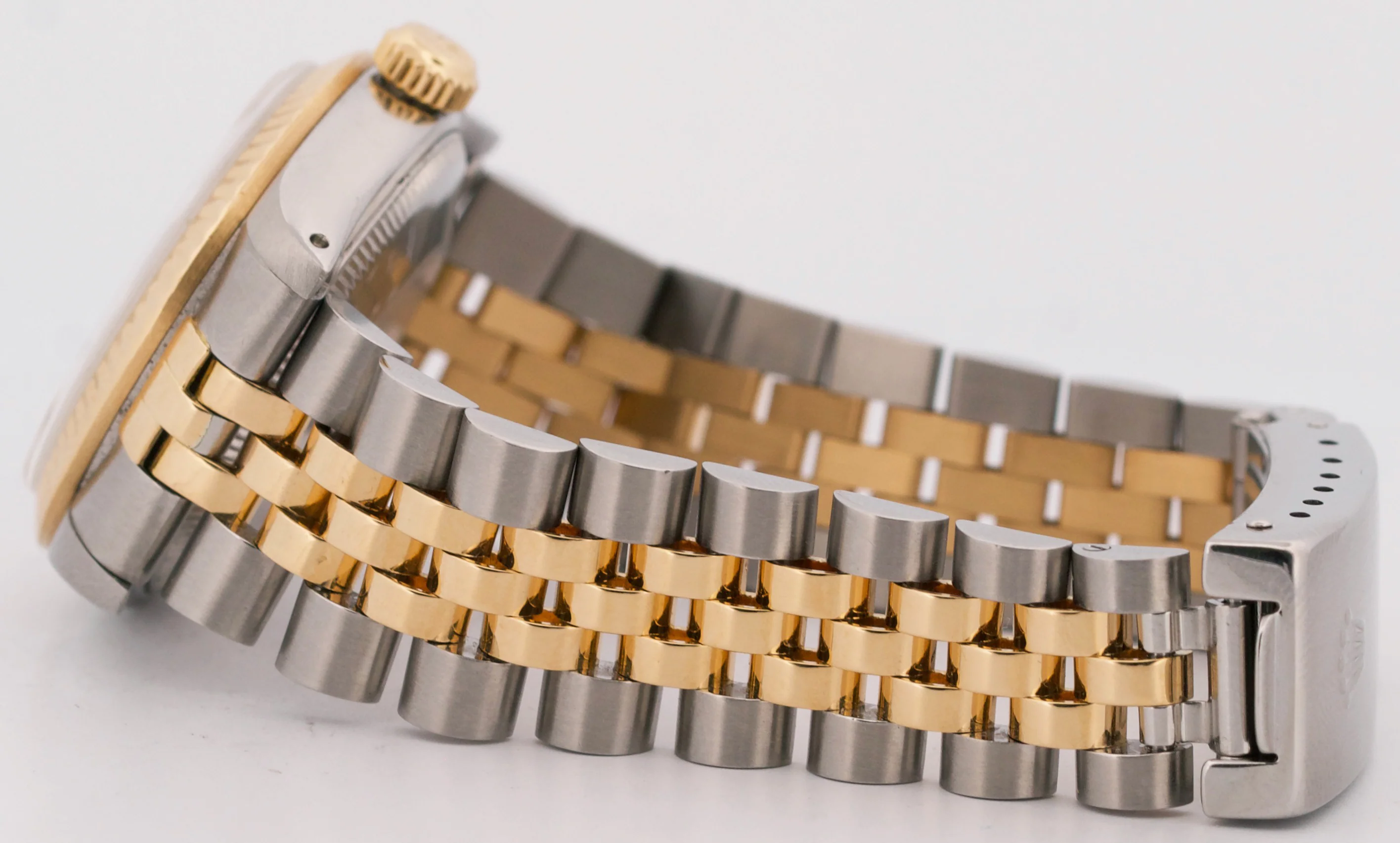 Rolex DateJust 31mm Midsize Two-Tone CHAMPAGNE 18K Yellow Gold Fluted 68273 - Image 6