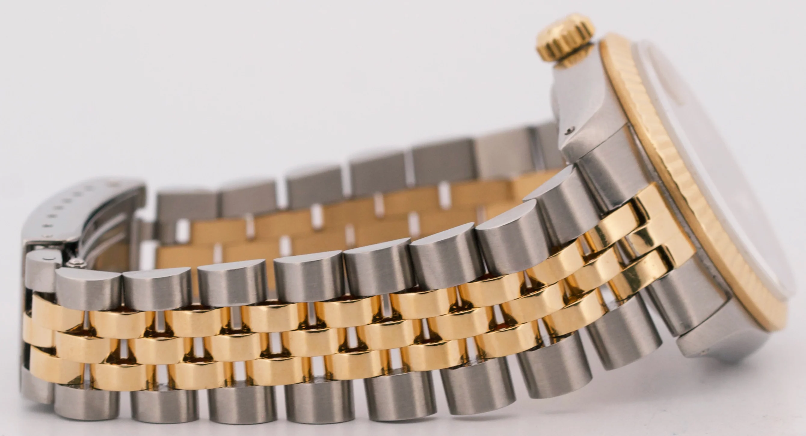 Rolex DateJust 31mm Midsize Two-Tone CHAMPAGNE 18K Yellow Gold Fluted 68273 - Image 7