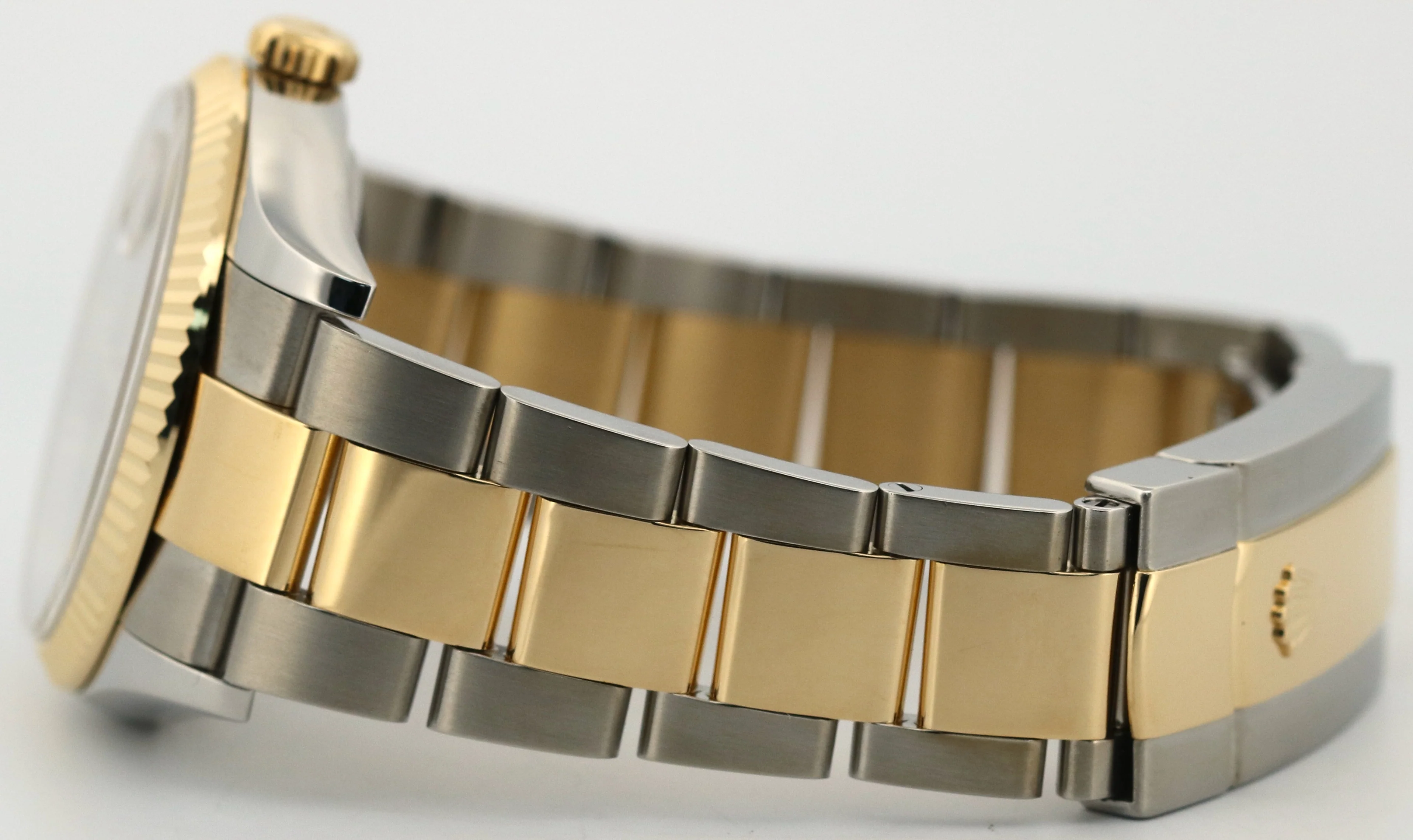 Rolex DateJust 36 WHITE ROMAN 18K Yellow Gold Steel OYSTER Fluted 36mm 126233 - Image 7