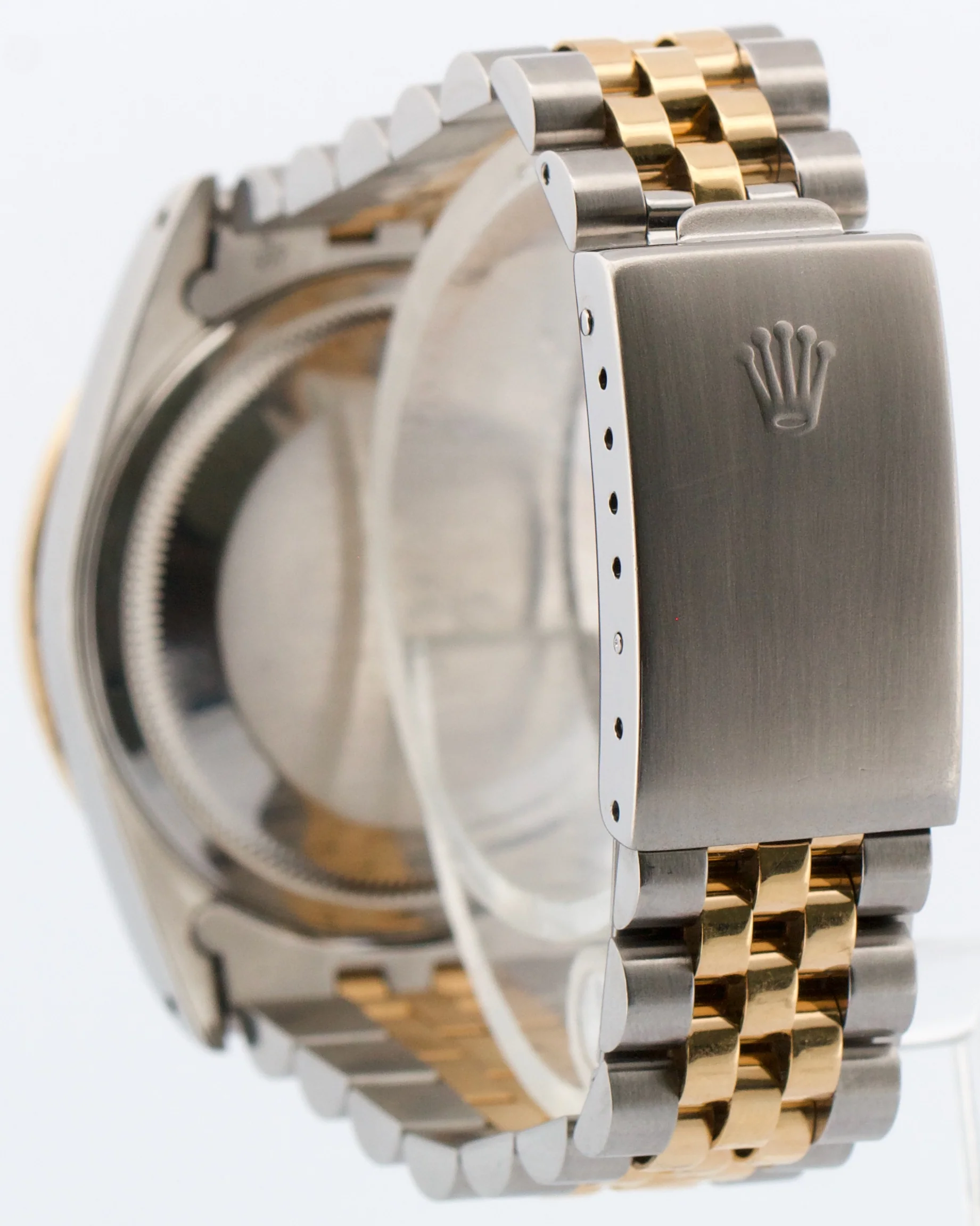 Rolex DateJust 36mm BLACK DIAMOND 18K Yellow Gold Steel JUBILEE 16233 Watch - Image 5