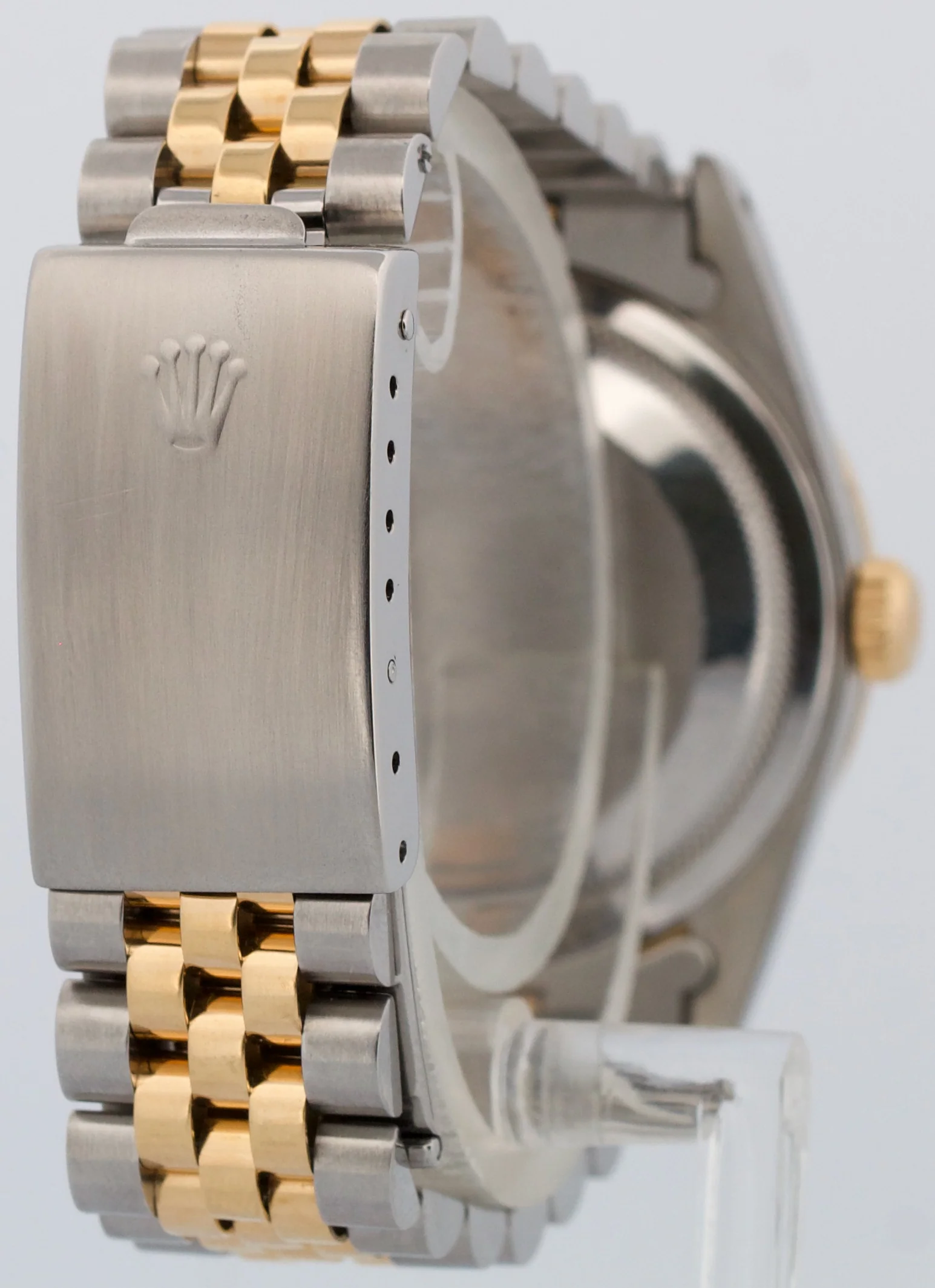 Rolex DateJust 36mm BLACK DIAMOND 18K Yellow Gold Steel JUBILEE 16233 Watch - Image 6