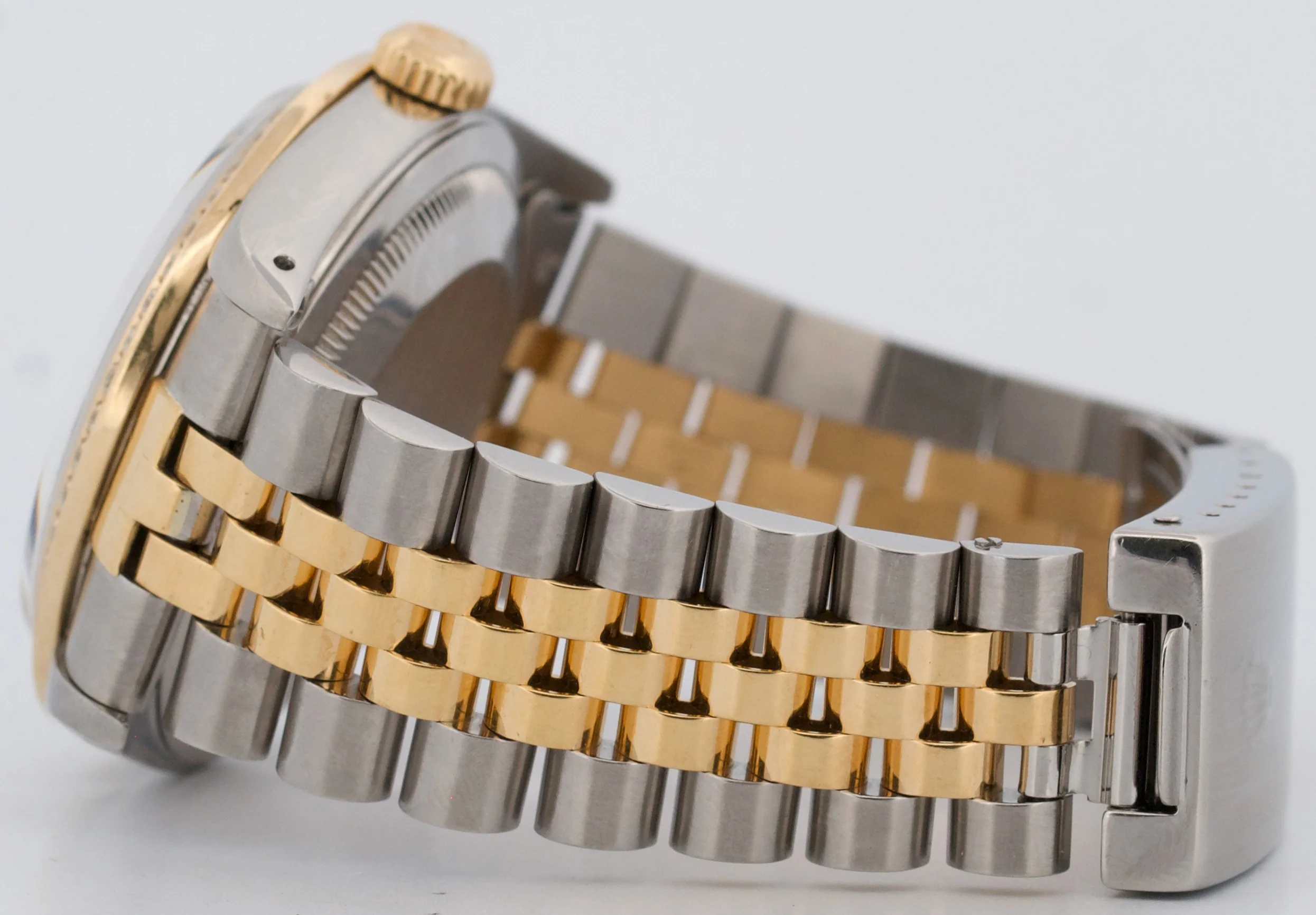 Rolex DateJust 36mm BLACK DIAMOND 18K Yellow Gold Steel JUBILEE 16233 Watch - Image 7