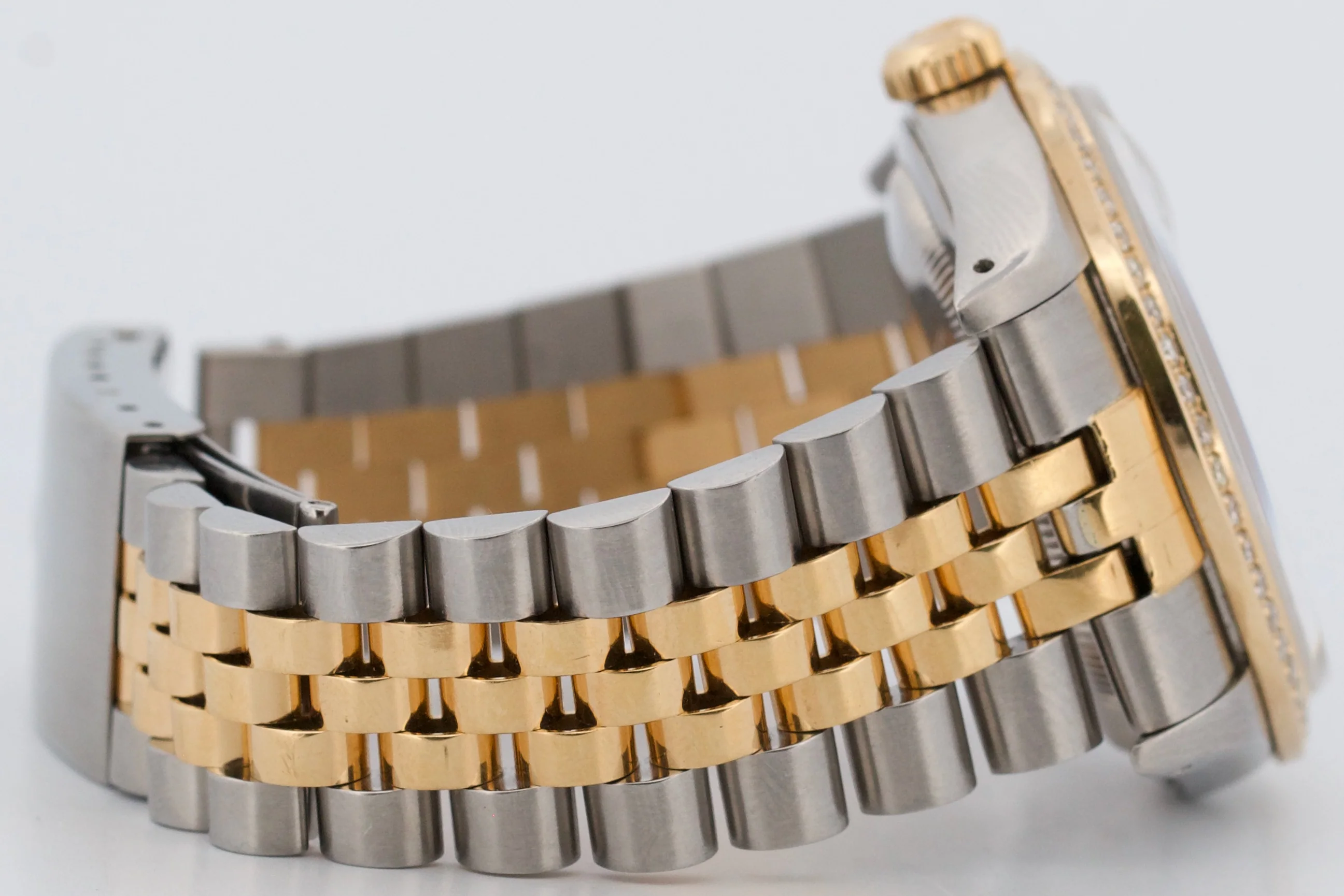 Rolex DateJust 36mm BLACK DIAMOND 18K Yellow Gold Steel JUBILEE 16233 Watch - Image 8