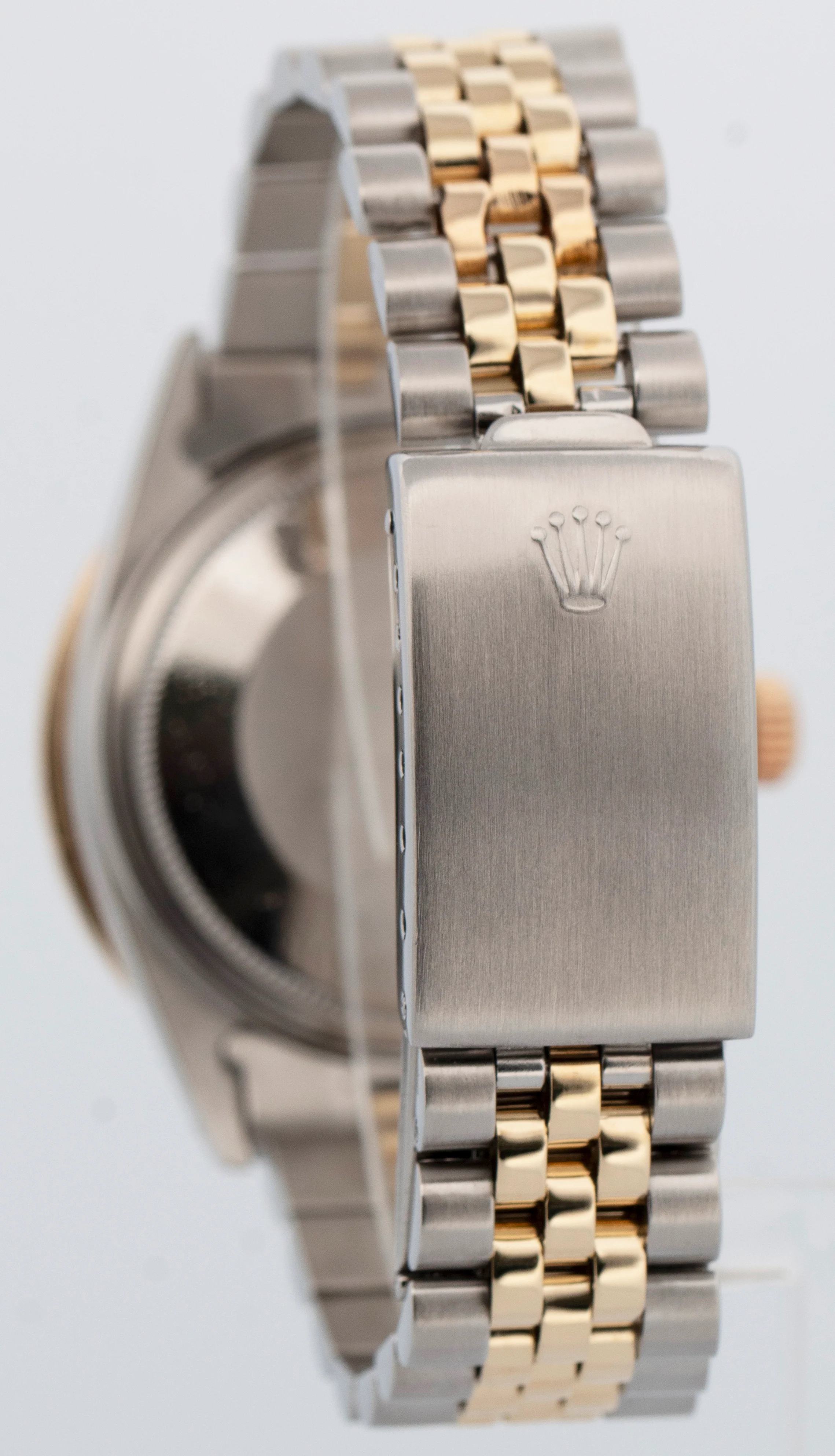 Rolex DateJust 36mm Black DIAMOND 18K Yellow Gold Two-Tone Steel Watch 16013 - Image 5