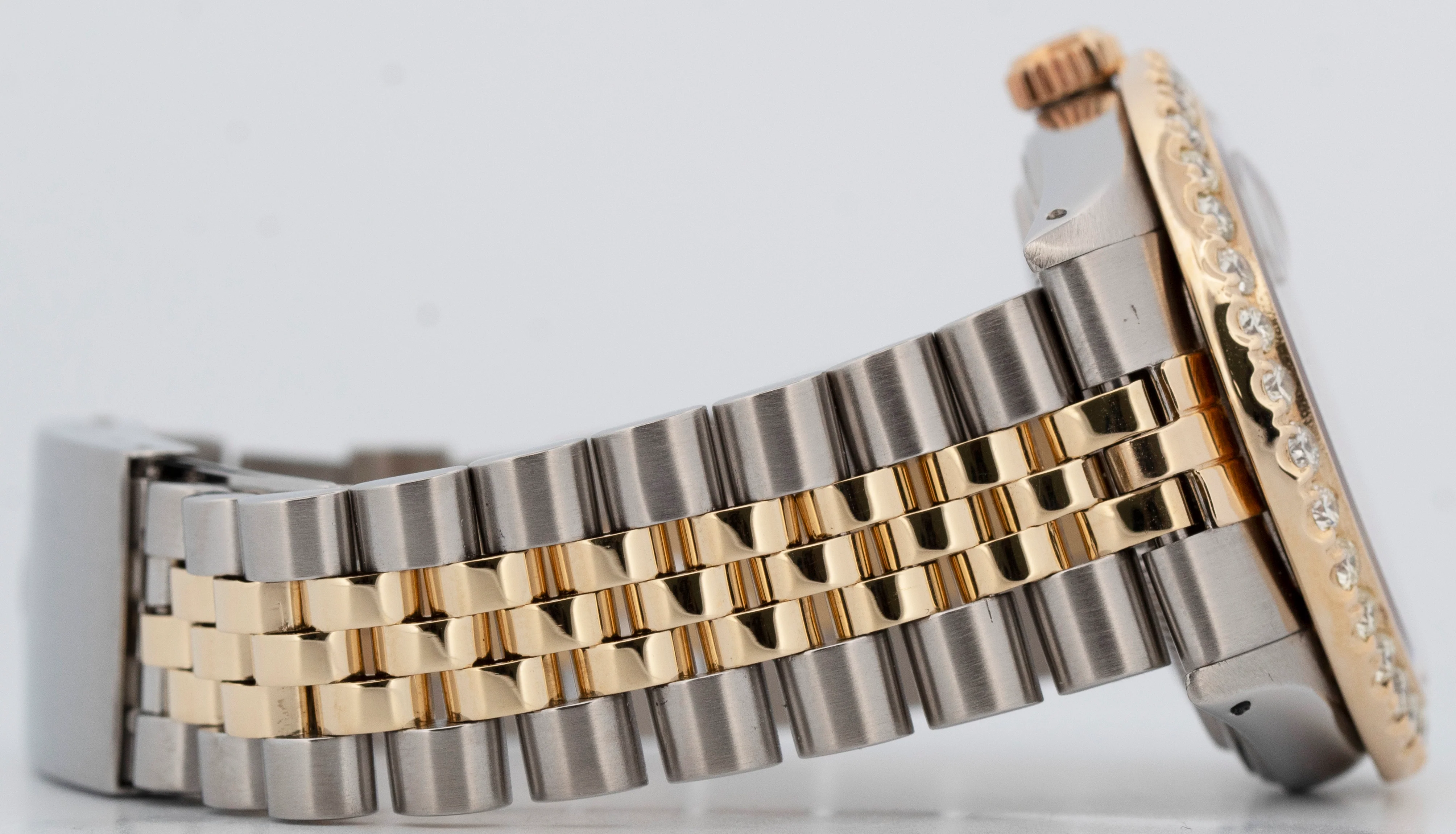 Rolex DateJust 36mm Black DIAMOND 18K Yellow Gold Two-Tone Steel Watch 16013 - Image 8