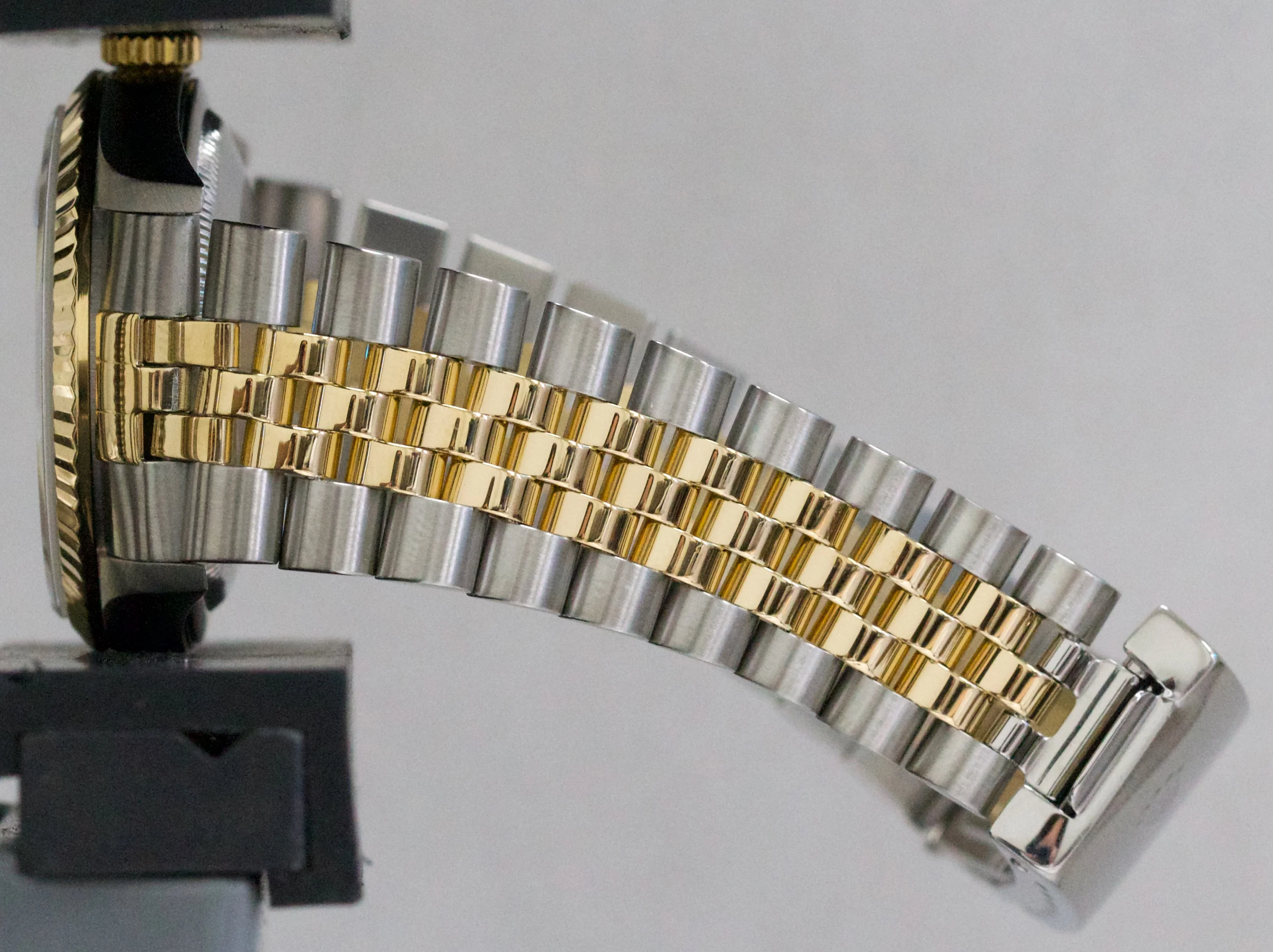 Rolex DateJust 36mm BLACK TAPESTRY 18K Yellow Gold JUBILEE Steel 16233 Watch - Image 10