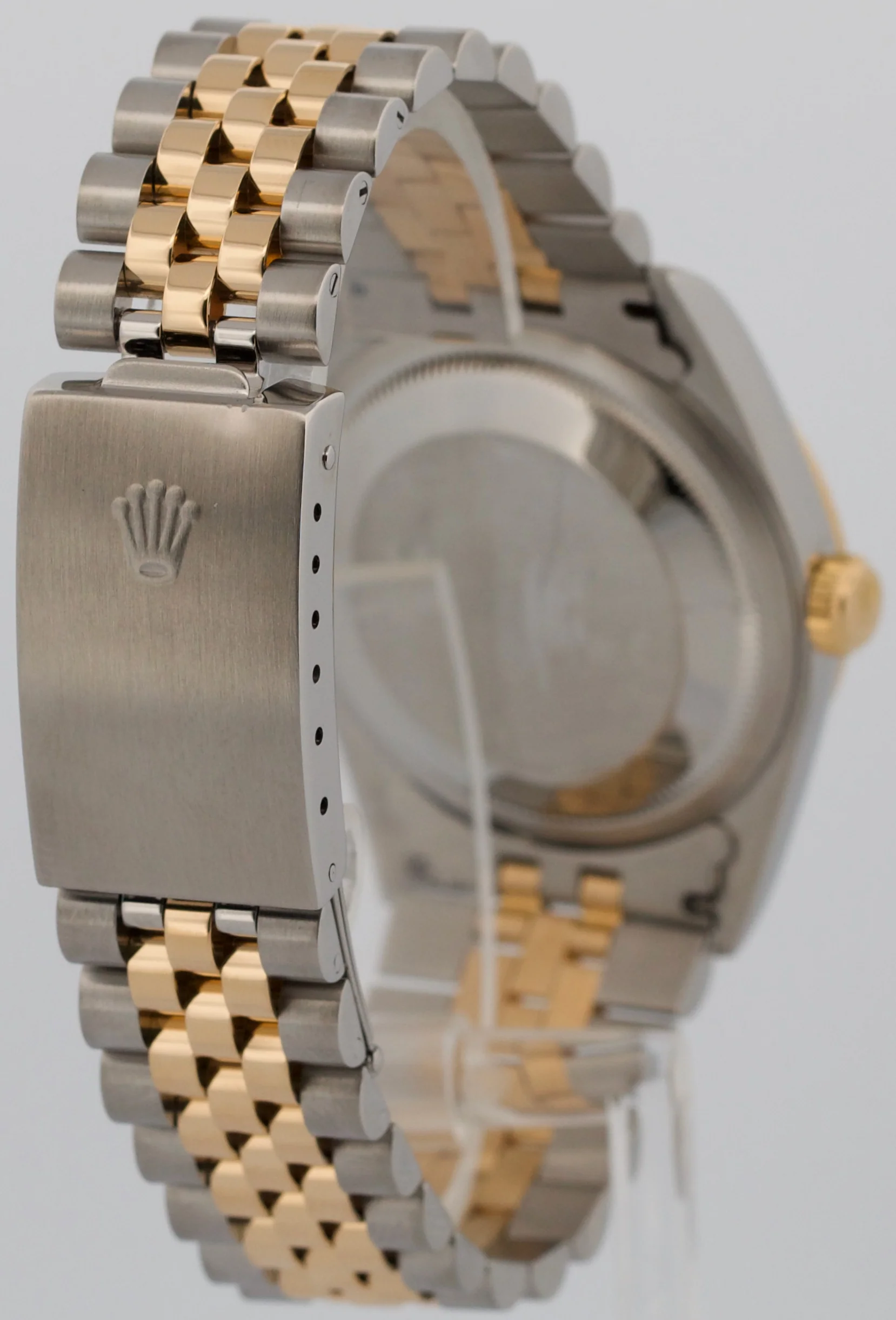 Rolex DateJust 36mm BLACK TAPESTRY 18K Yellow Gold JUBILEE Steel 16233 Watch - Image 6