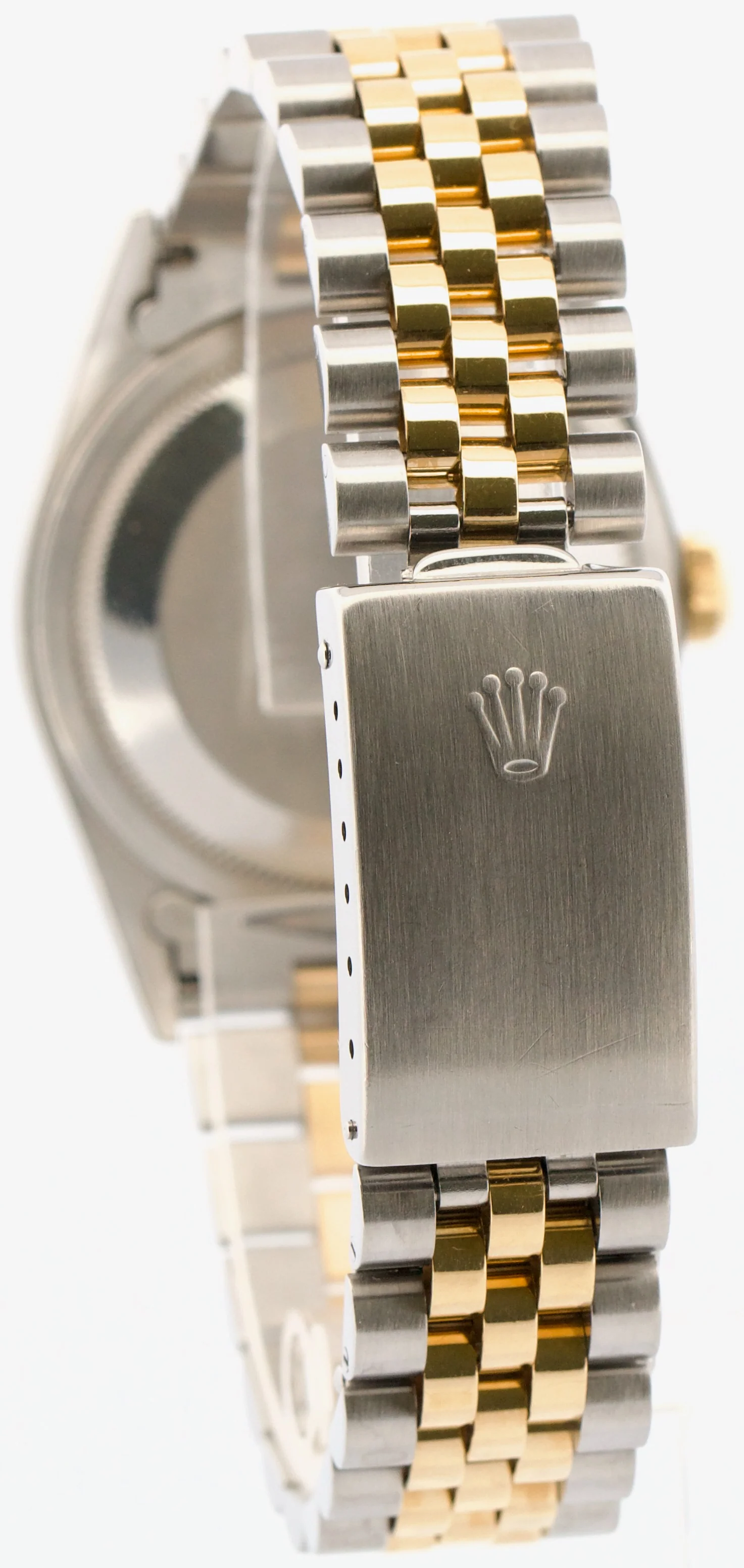 Rolex DateJust 36mm BLACK TAPESTRY 18K Yellow Gold Steel JUBILEE 16233 Watch - Image 5