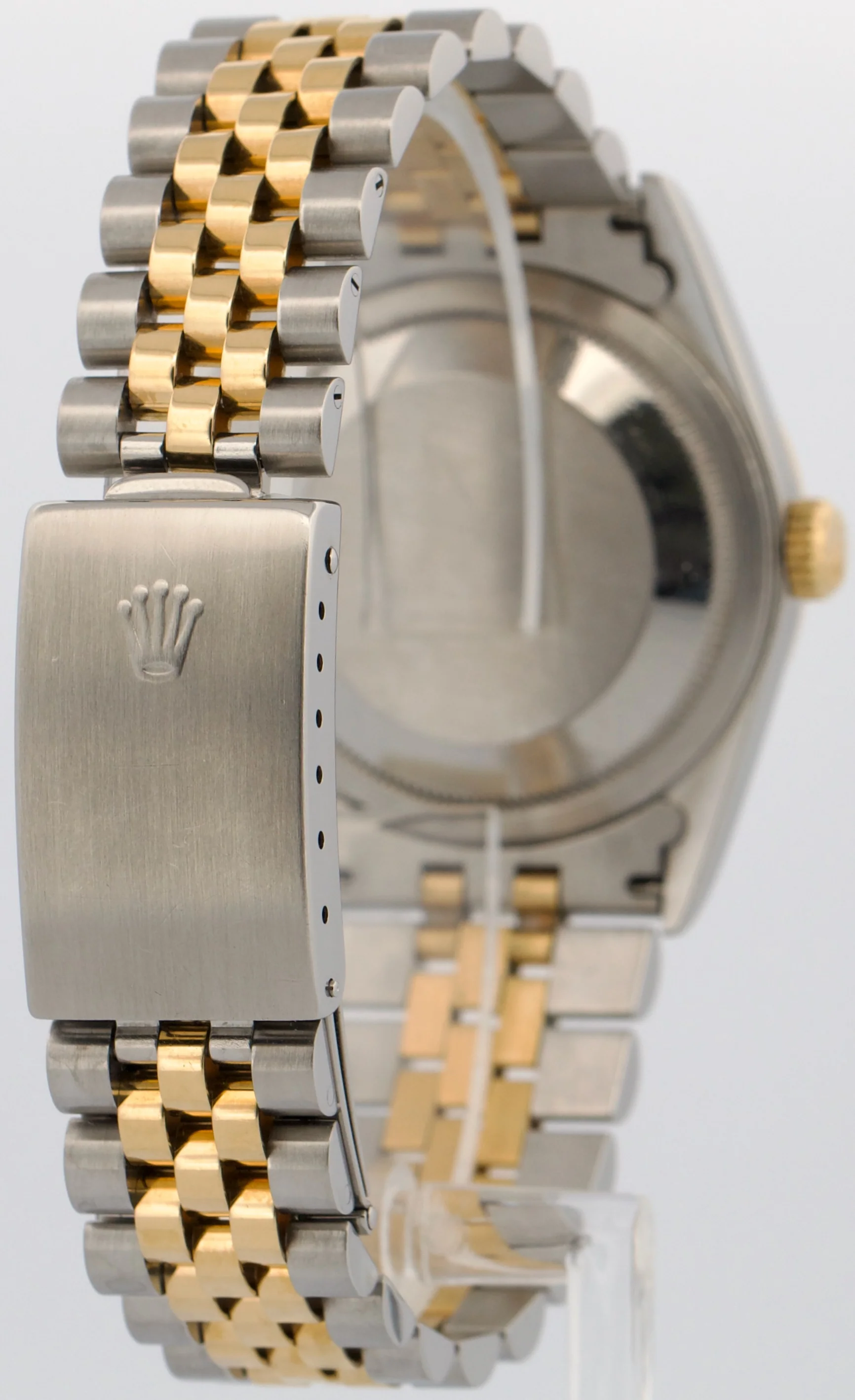 Rolex DateJust 36mm BLACK TAPESTRY 18K Yellow Gold Steel JUBILEE 16233 Watch - Image 6