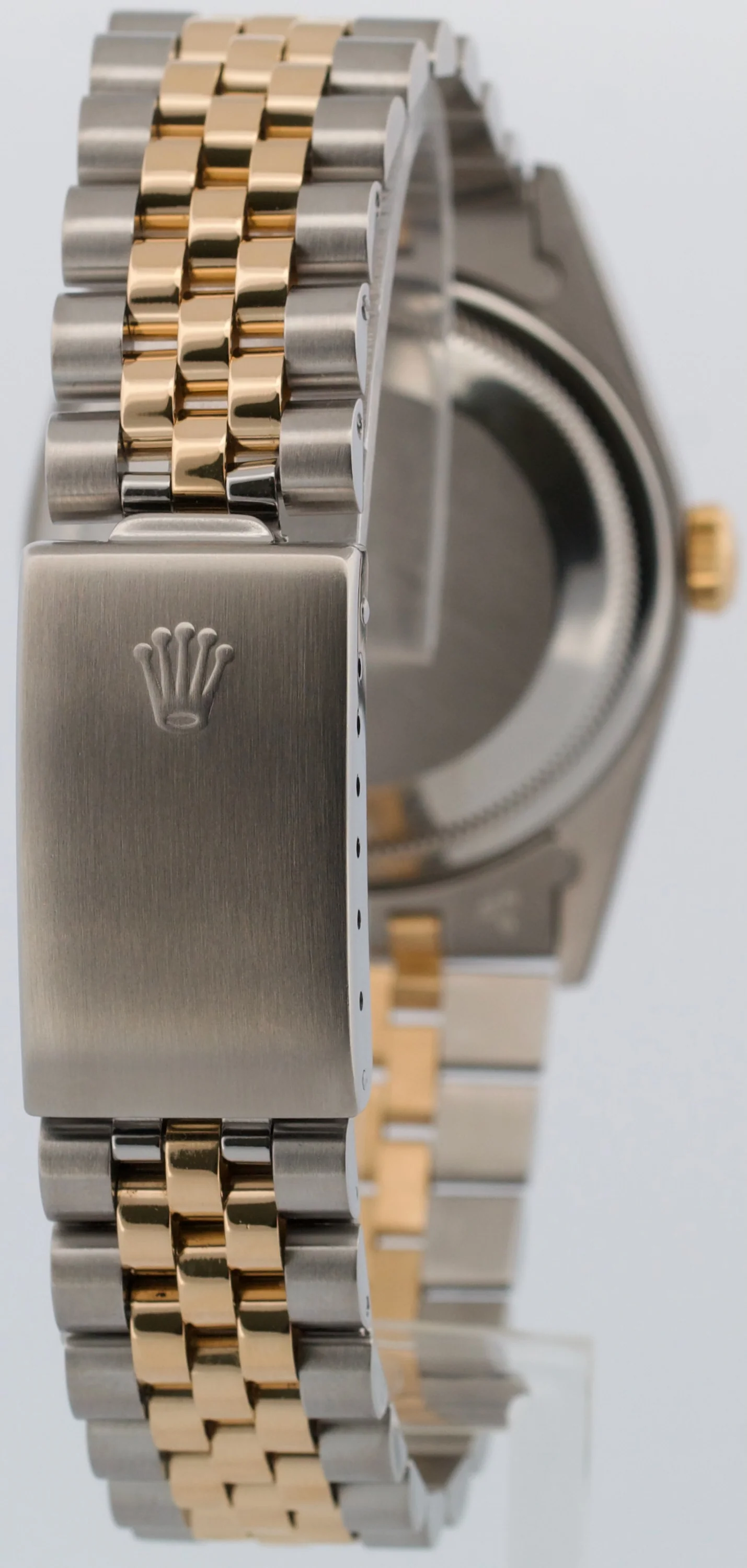 Rolex DateJust 36mm BLACK TAPESTRY 18K Yellow Gold Steel JUBILEE 16233 Watch - Image 6