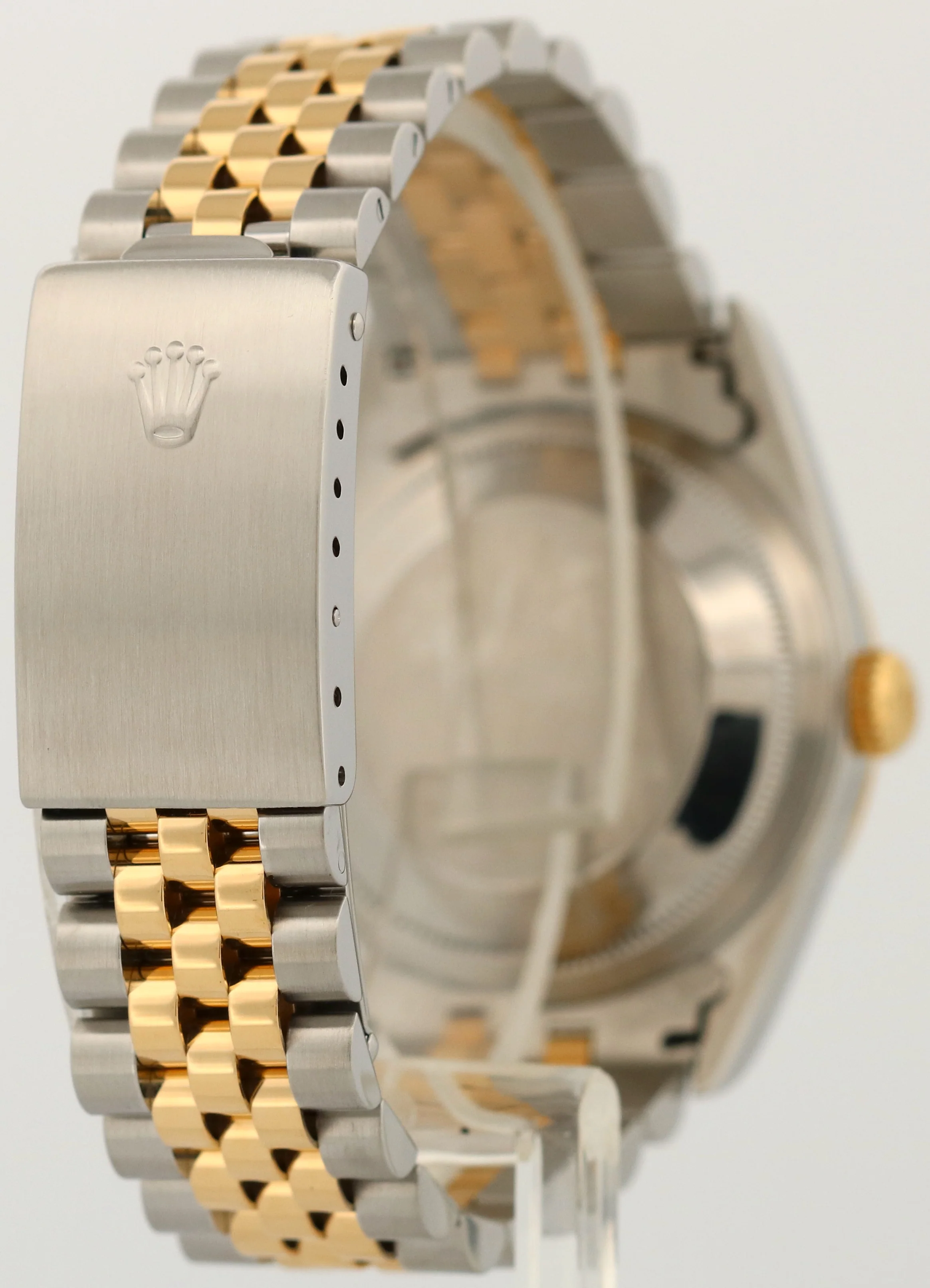 Rolex DateJust 36mm BLACK Two-Tone 18K Yellow Gold Steel Fluted JUBILEE 16233 - Image 6