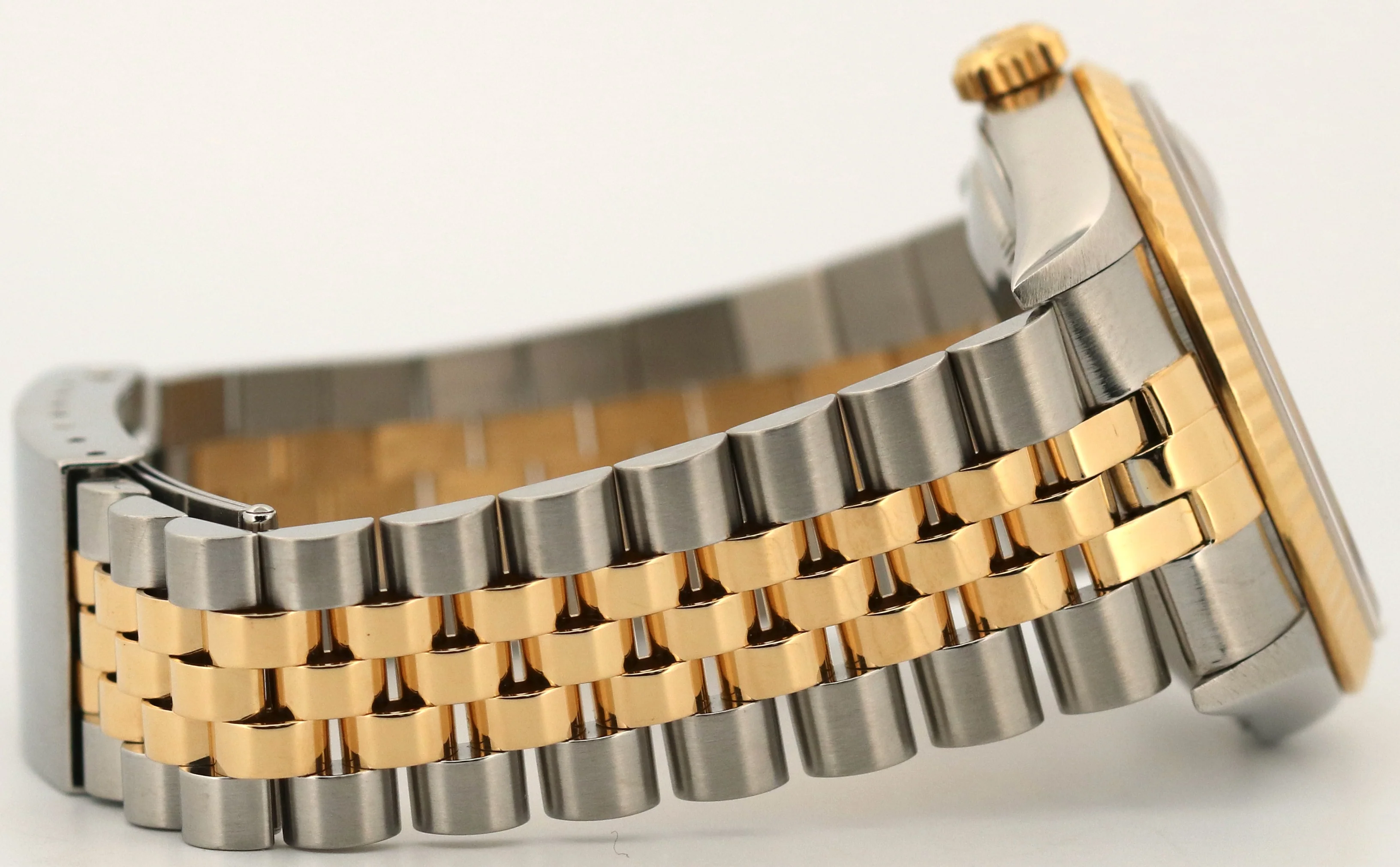 Rolex DateJust 36mm BLACK Two-Tone 18K Yellow Gold Steel Fluted JUBILEE 16233 - Image 8