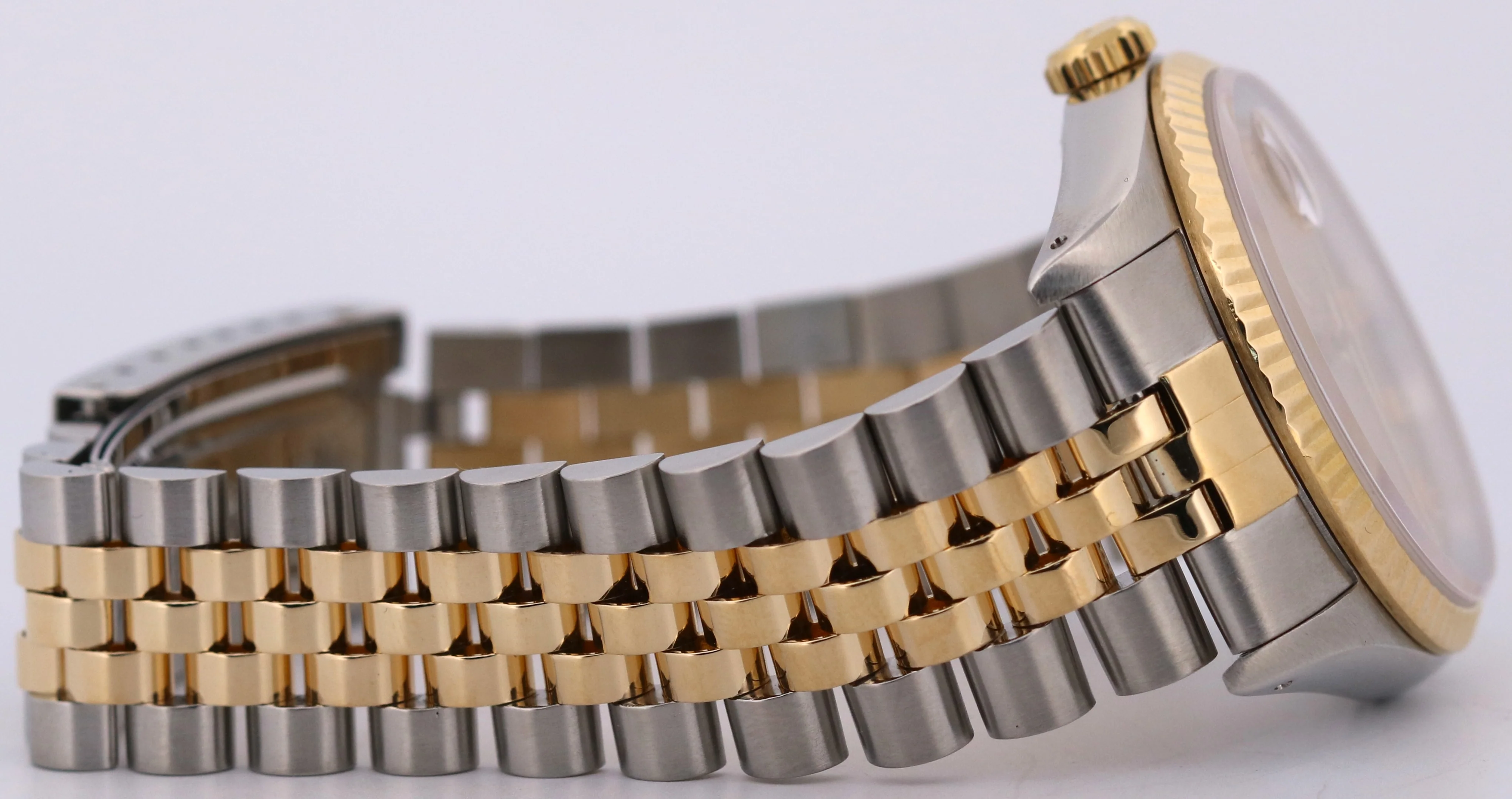 Rolex DateJust 36mm CHAMPAGNE DIAMOND 18K Yellow Gold JUBILEE Steel 16233 Watch - Image 8