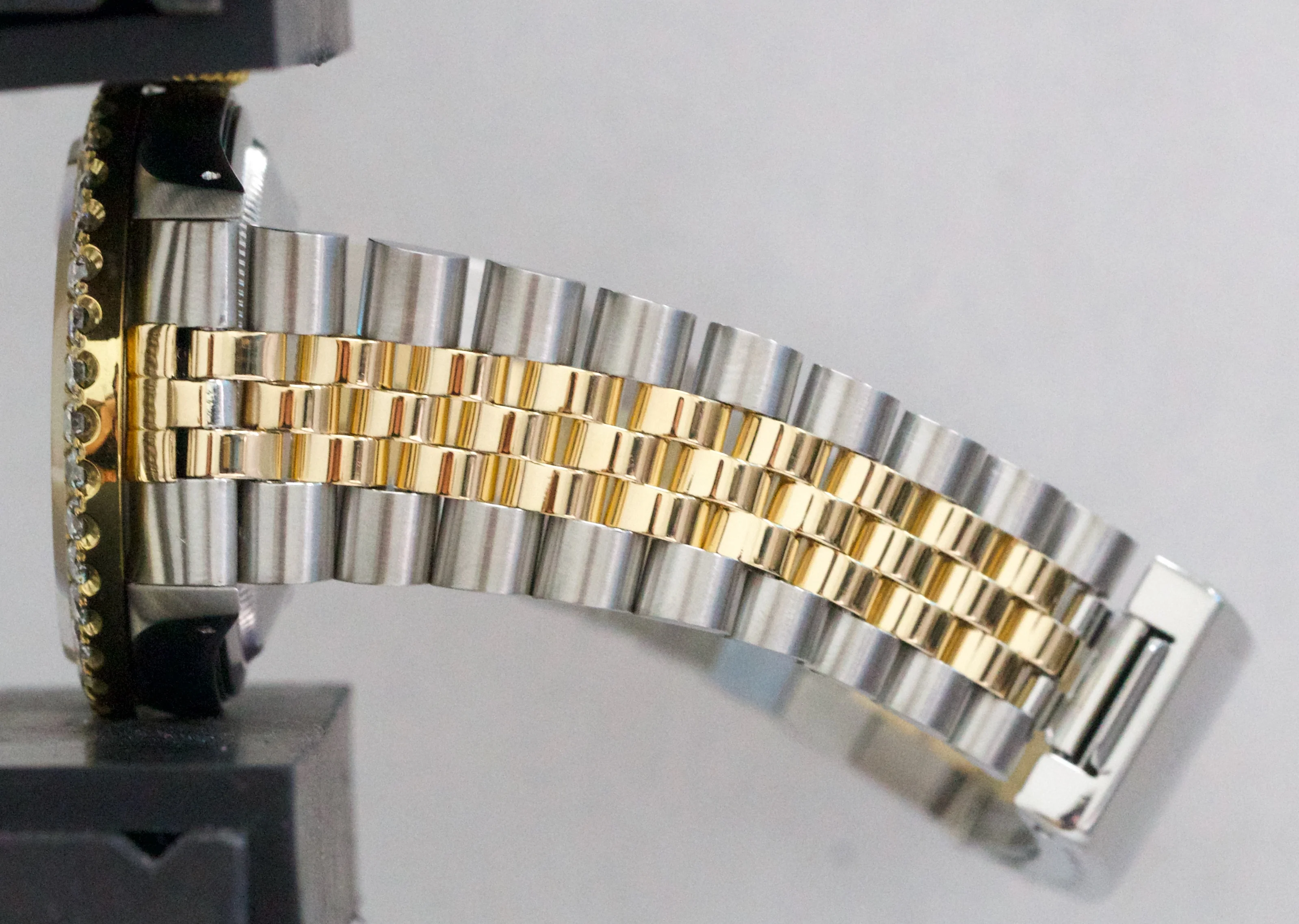 Rolex DateJust 36mm CHAMPAGNE DIAMOND 18K Yellow Gold Steel JUBILEE Watch 16233 - Image 10