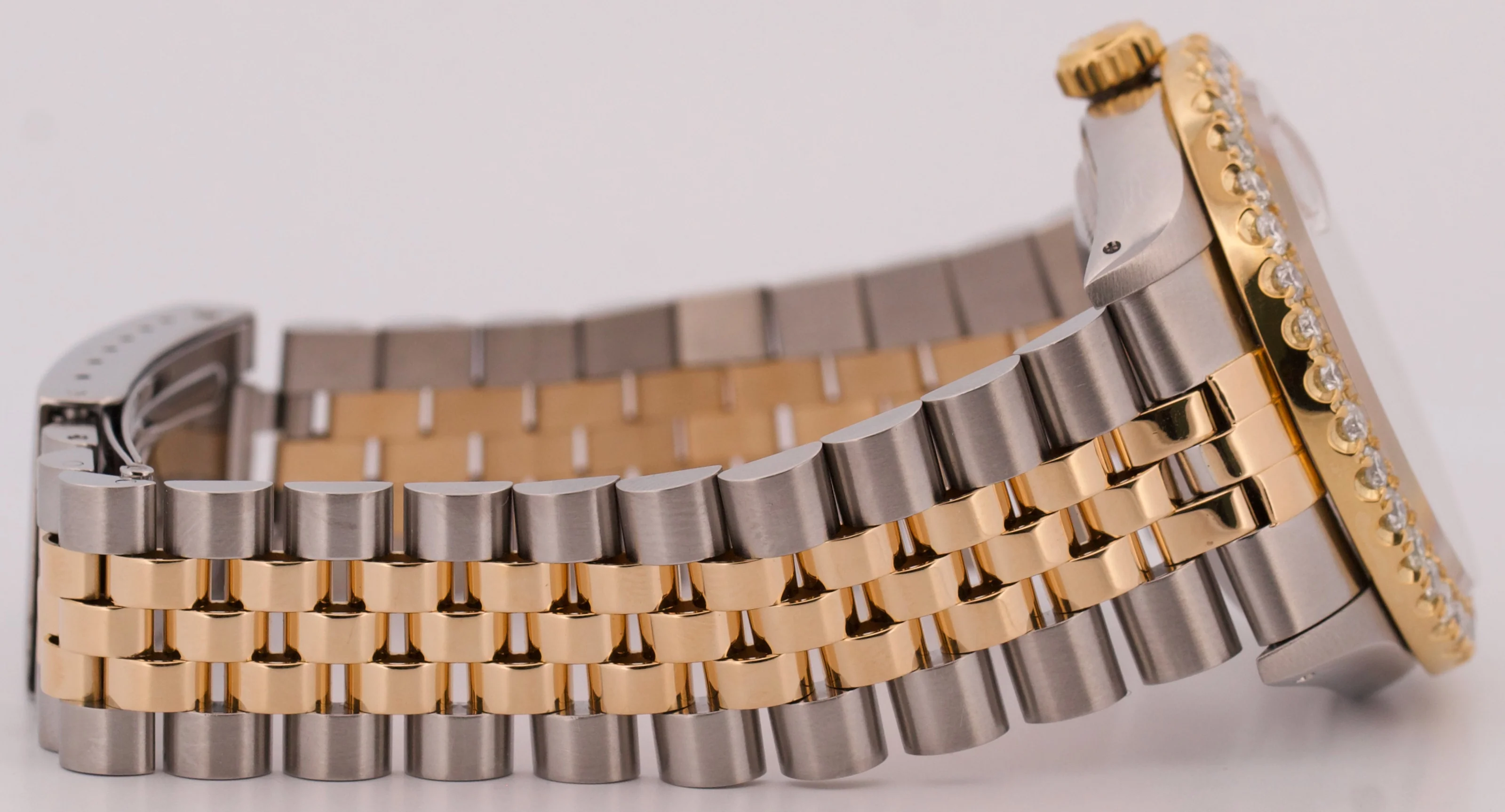 Rolex DateJust 36mm CHAMPAGNE DIAMOND 18K Yellow Gold Steel JUBILEE Watch 16233 - Image 8