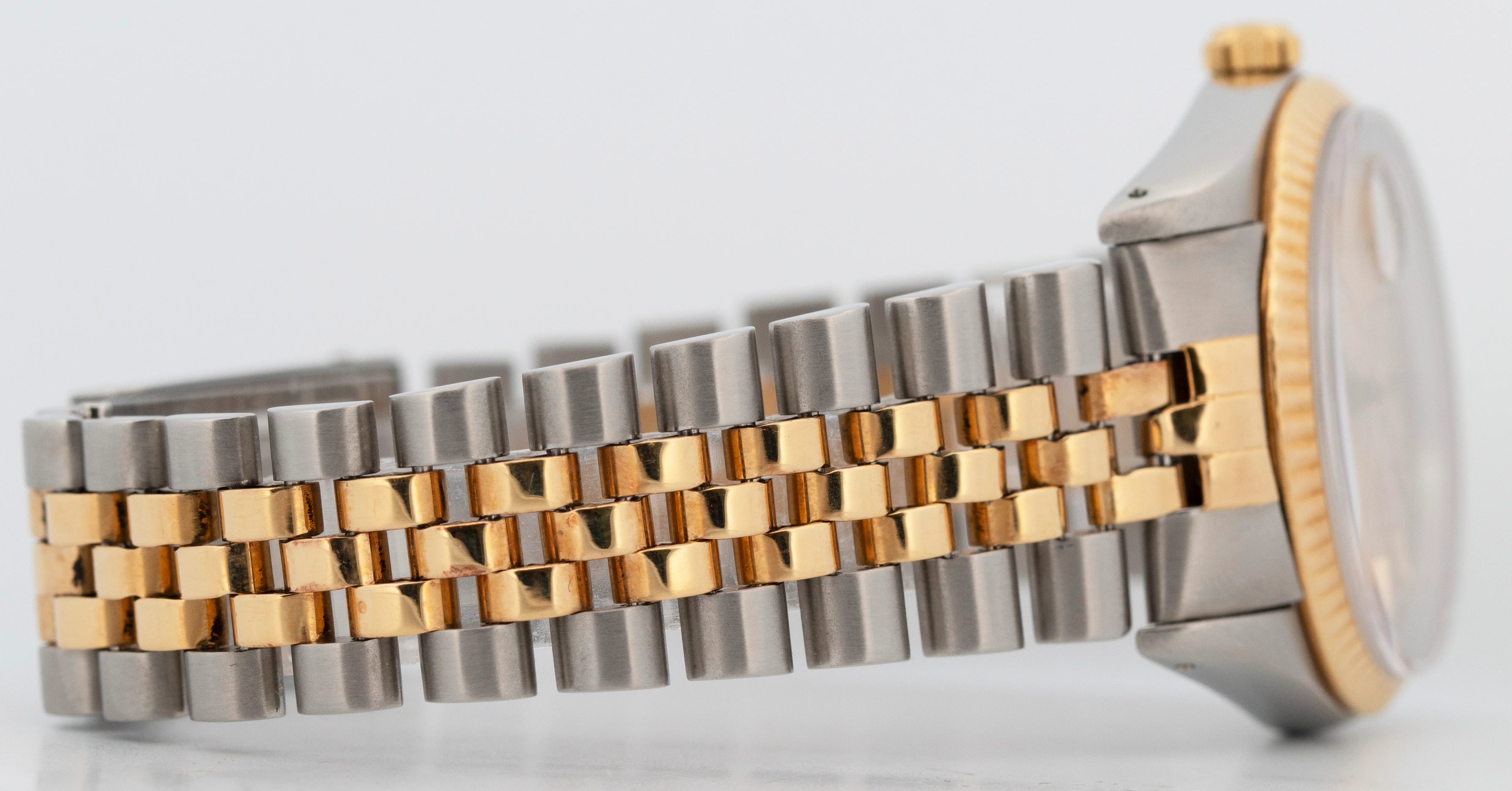 Rolex DateJust 36mm Champagne Jubilee 18K Yellow Gold JUBILEE Steel 16233 Watch - Image 7