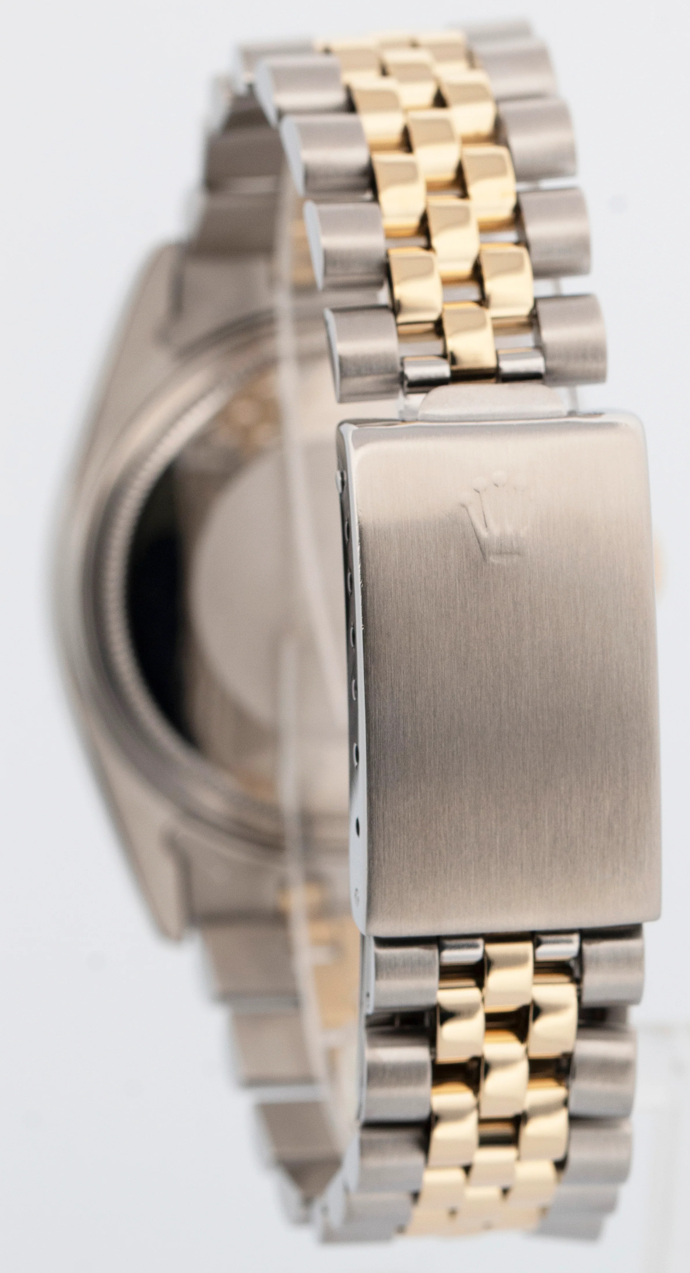 Rolex DateJust 36mm Champagne LINEN Two-Tone 14K Yellow Gold Steel Watch 16013 - Image 5