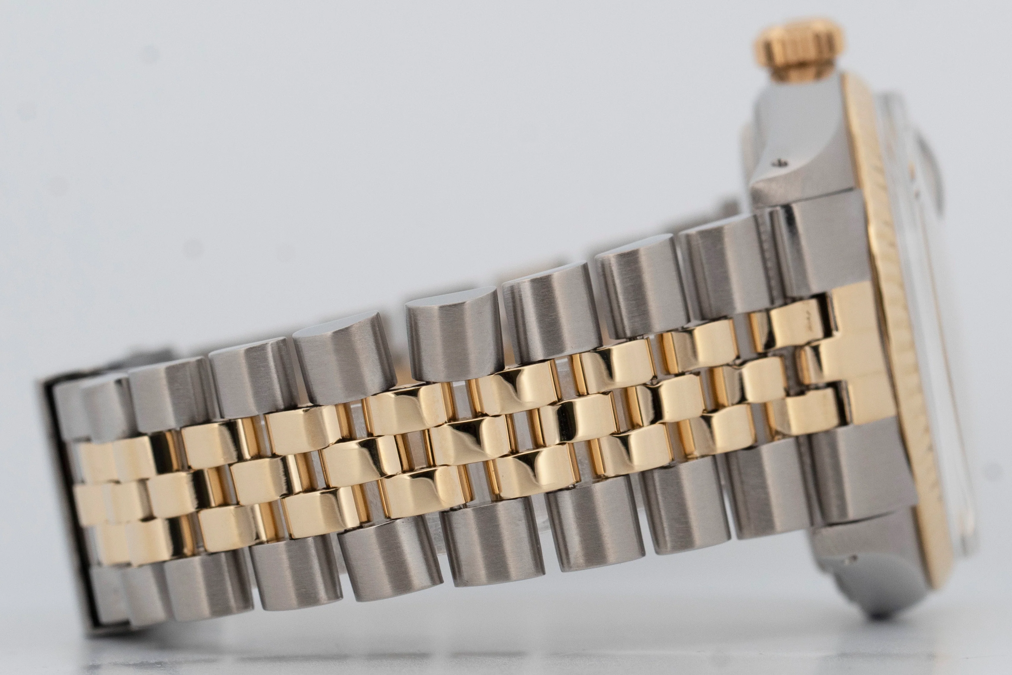 Rolex DateJust 36mm Champagne LINEN Two-Tone 14K Yellow Gold Steel Watch 16013 - Image 7