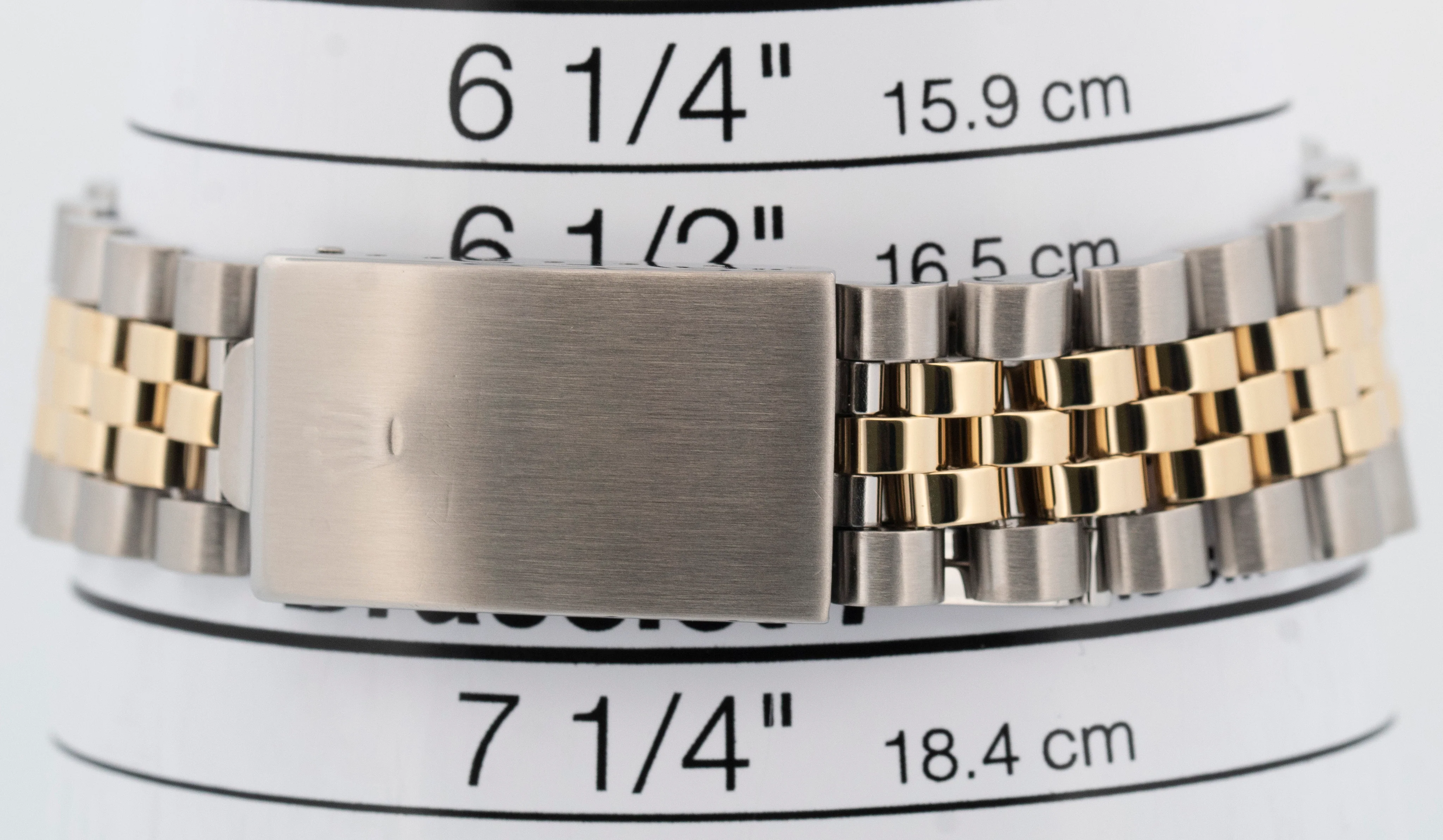 Rolex DateJust 36mm Champagne LINEN Two-Tone 14K Yellow Gold Steel Watch 16013 - Image 8