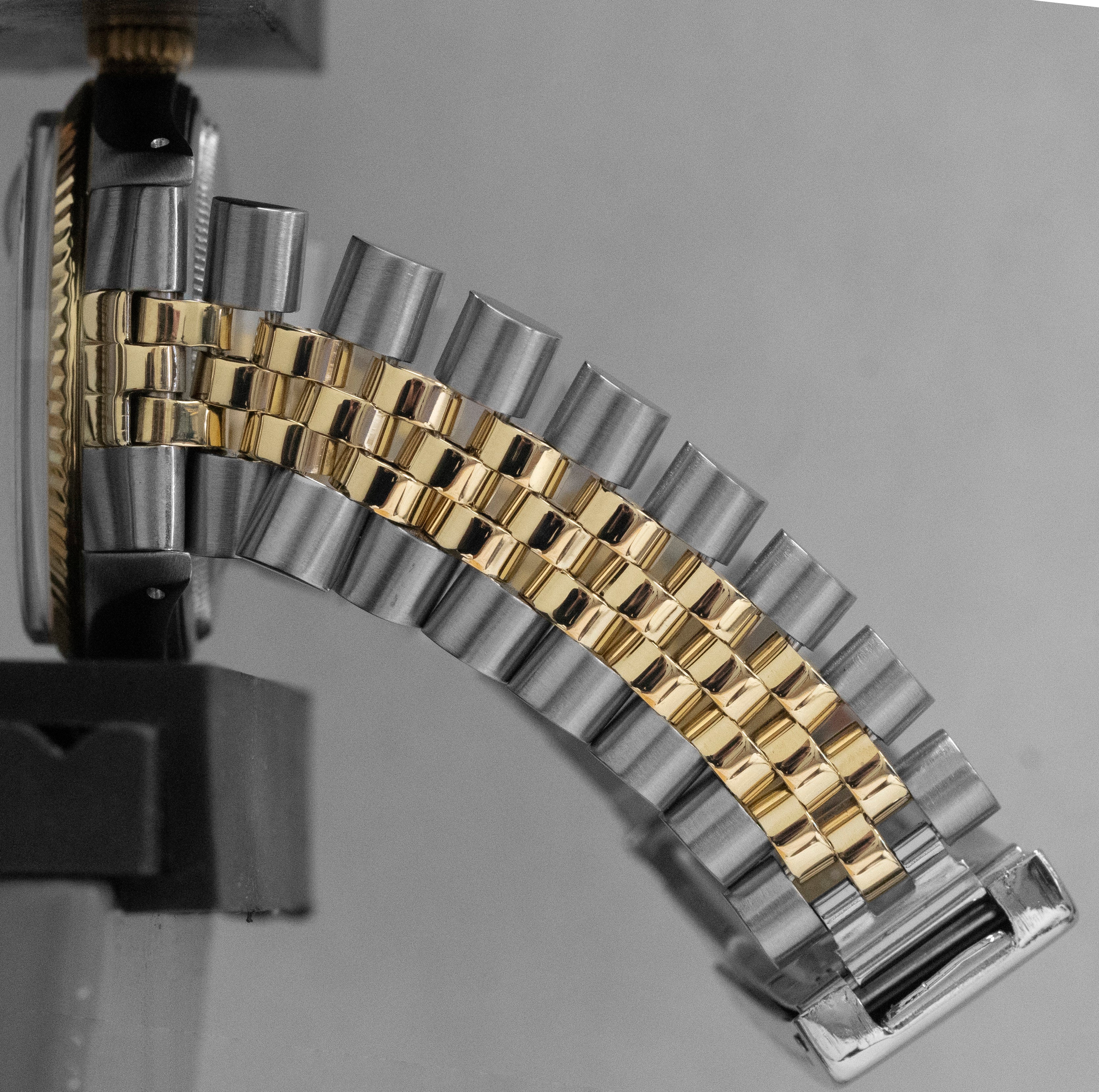 Rolex DateJust 36mm Champagne LINEN Two-Tone 14K Yellow Gold Steel Watch 16013 - Image 9