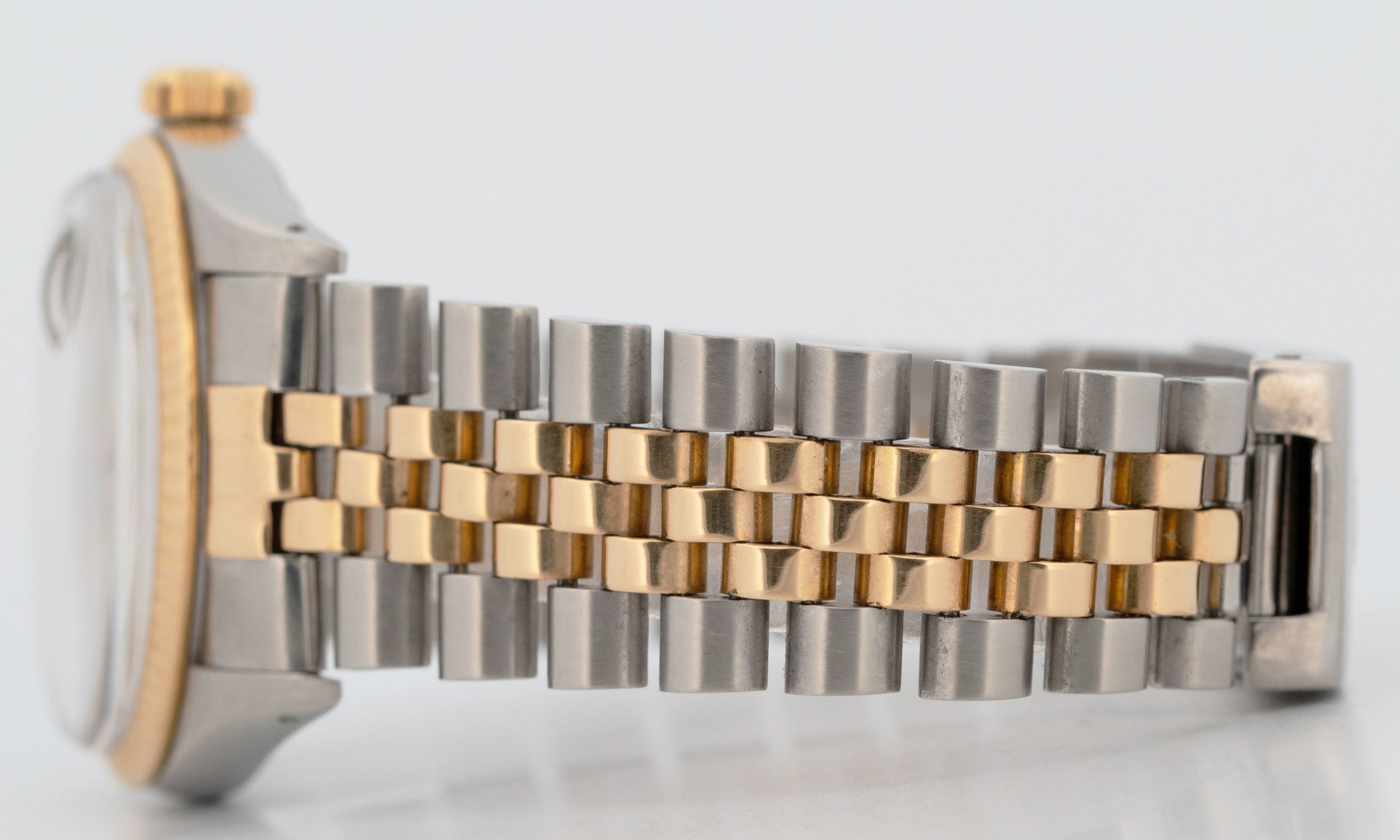 1985 Rolex DateJust 36mm Champagne Tapestry Jubilee Gold Two-Tone Watch 16013 - Image 6