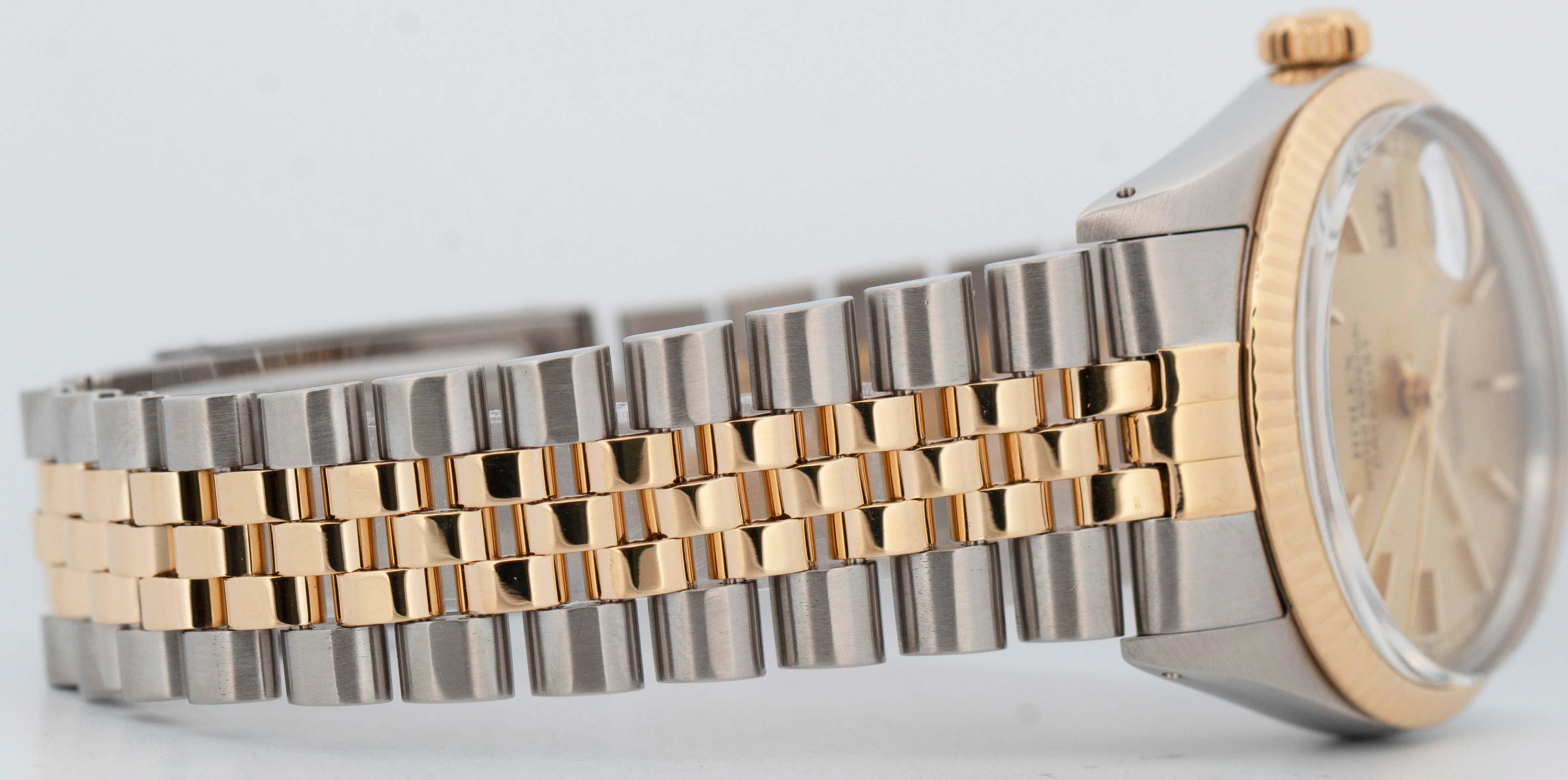 Rolex DateJust 36mm Champagne Two-Tone 18K Yellow Gold Steel JUBILEE Watch 16013 - Image 7