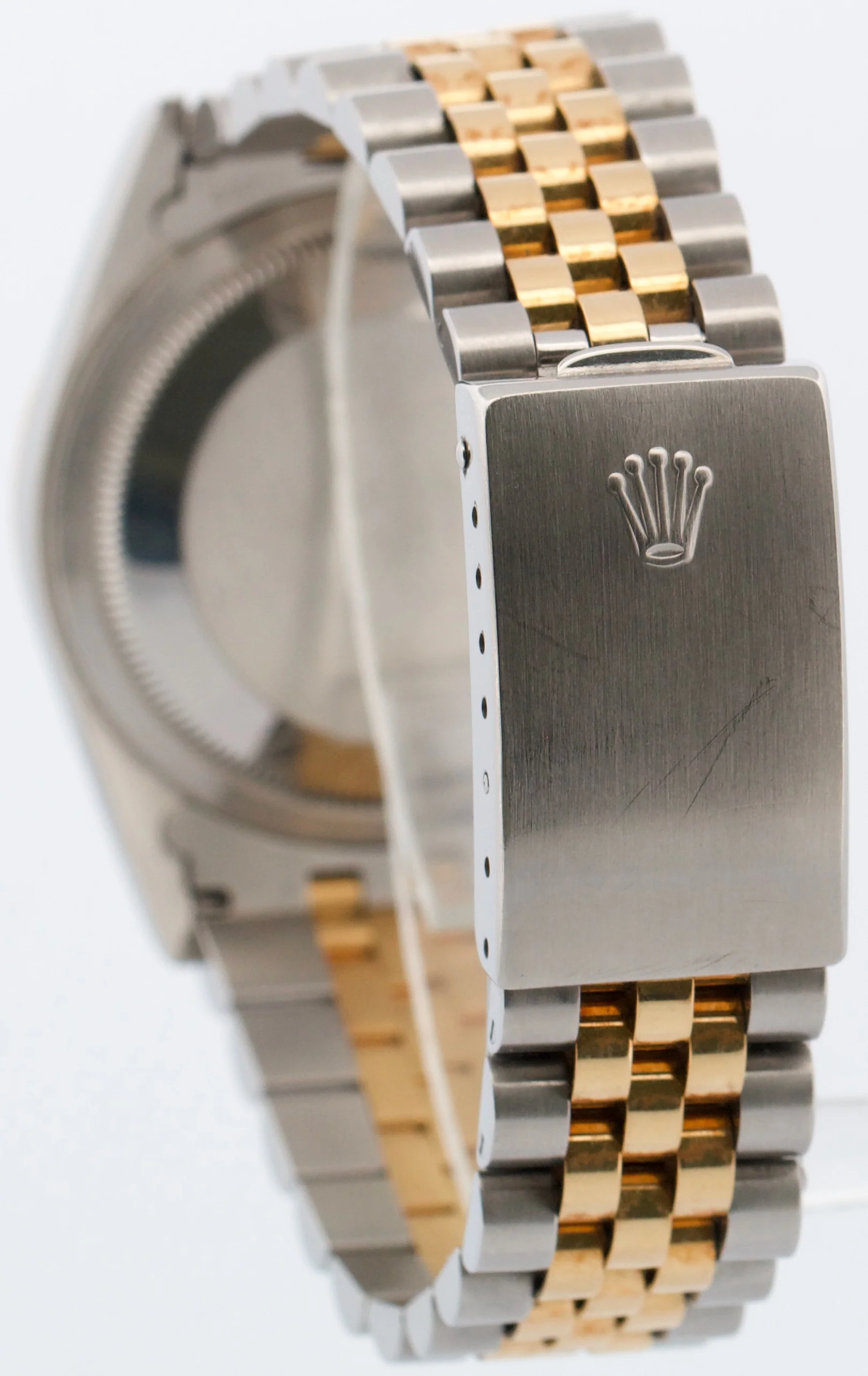 Rolex DateJust 36mm FACTORY BLUE VIGNETTE DIAMOND 18K Gold Steel JUBILEE 16233 - Image 5