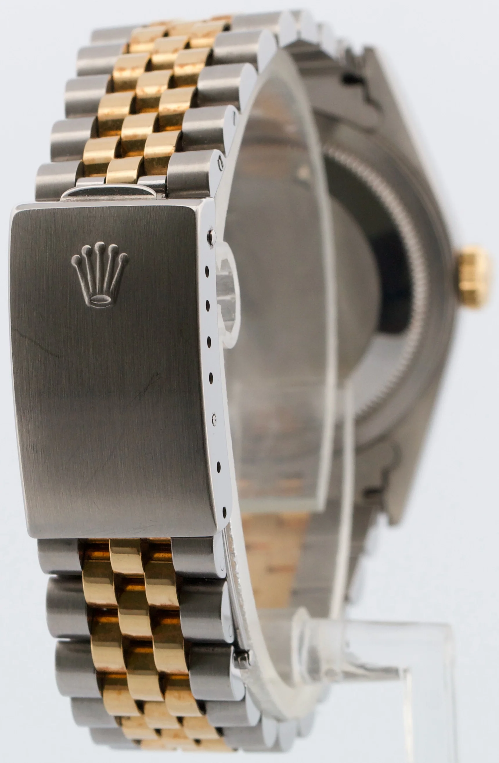 Rolex DateJust 36mm FACTORY BLUE VIGNETTE DIAMOND 18K Gold Steel JUBILEE 16233 - Image 6