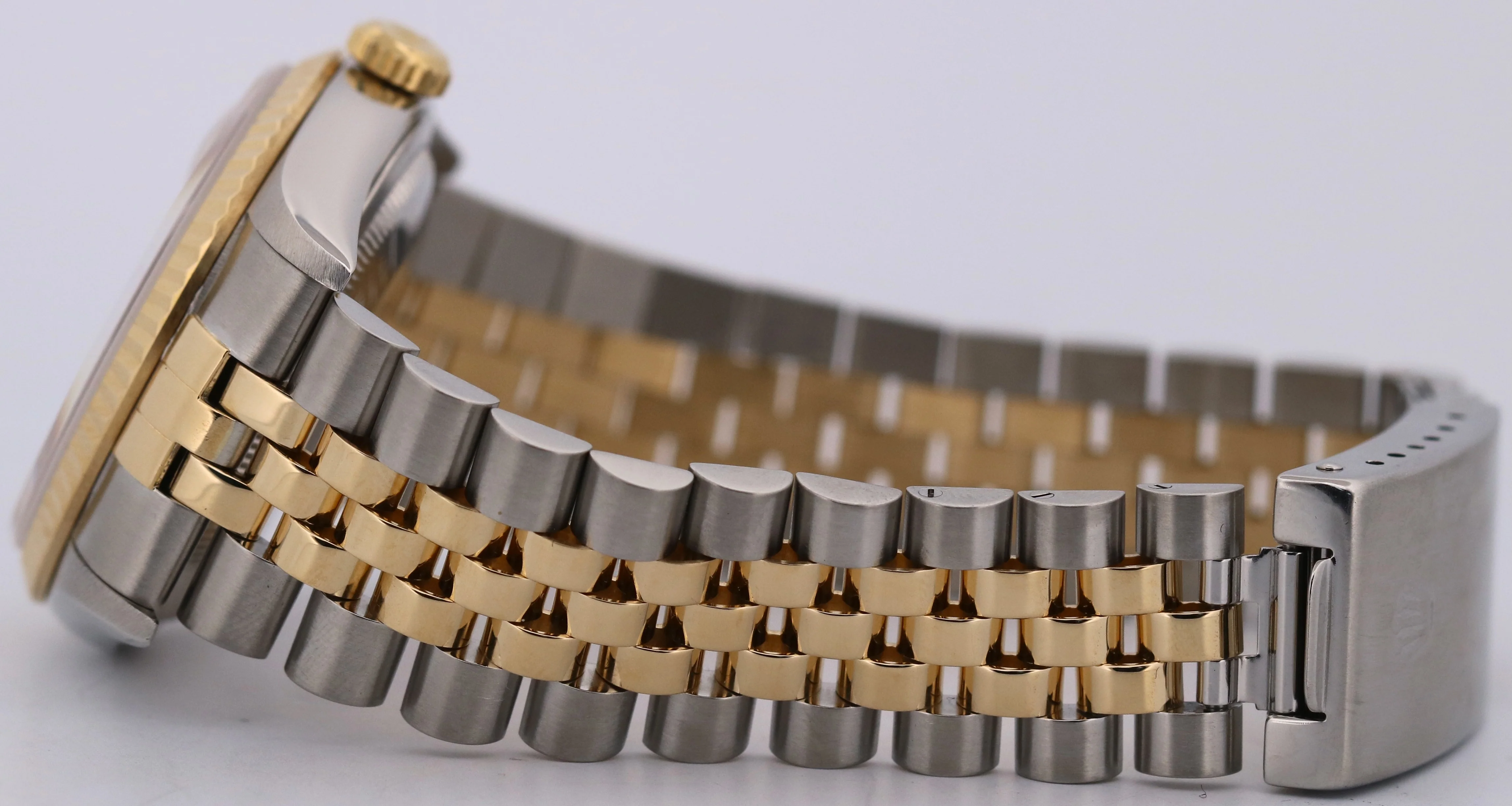 Rolex DateJust 36mm FACTORY CHAMPAGNE DIAMOND 18K Gold JUBILEE Steel 16233 Watch - Image 7