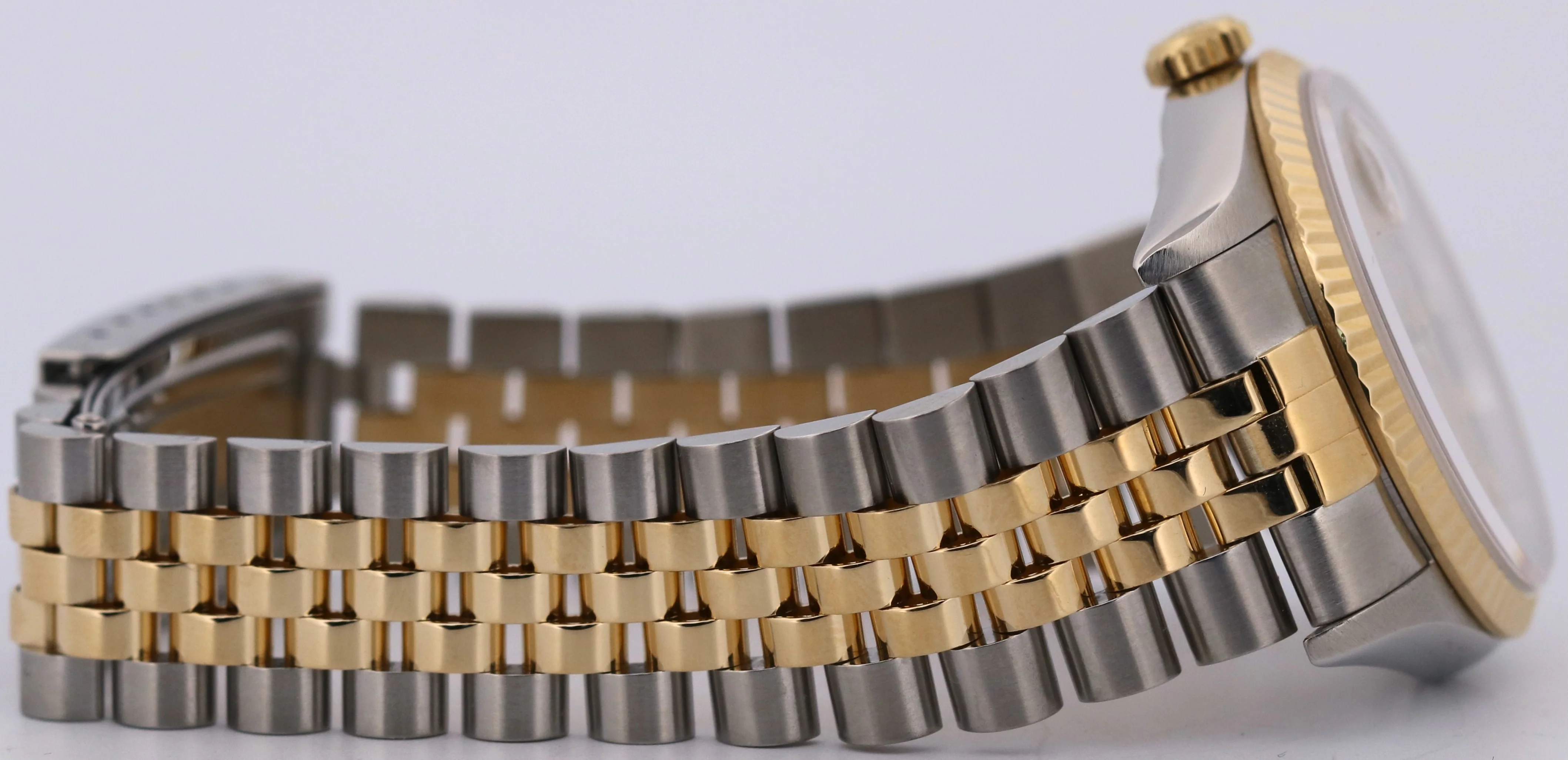 Rolex DateJust 36mm FACTORY CHAMPAGNE DIAMOND 18K Gold JUBILEE Steel 16233 Watch - Image 8