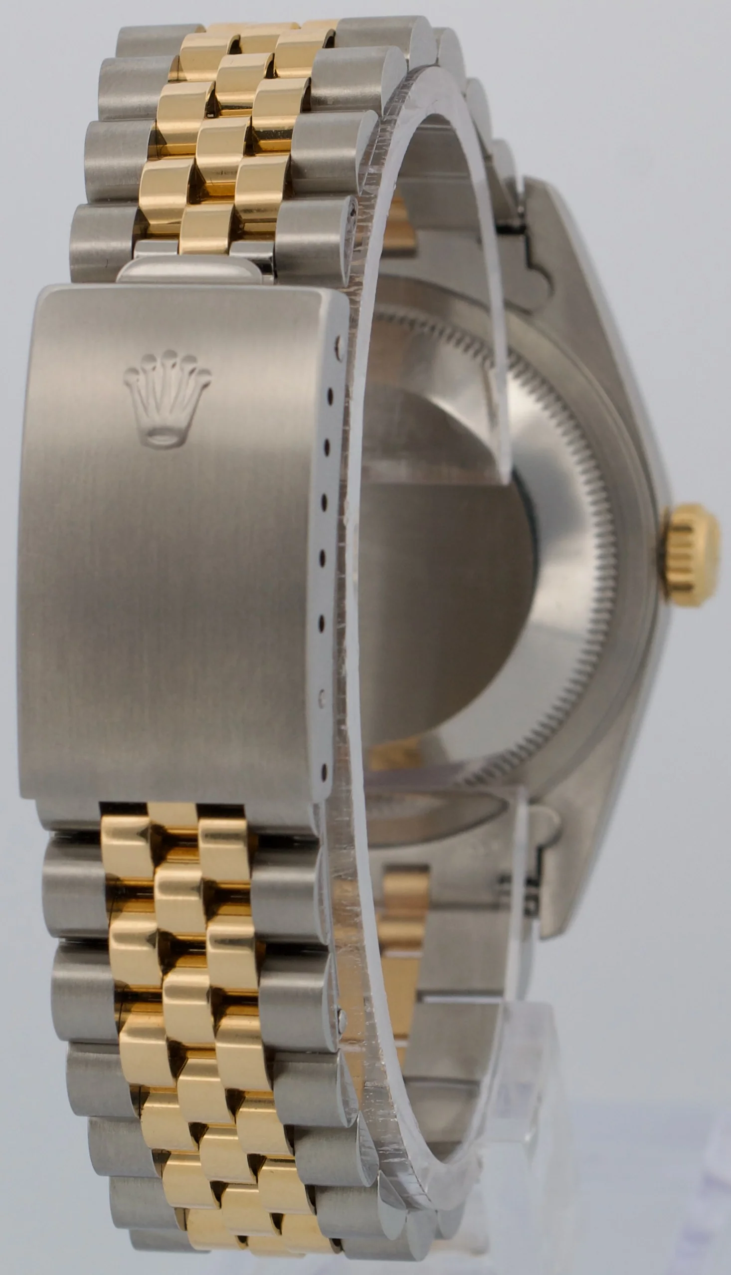 UNPOLISHED Rolex DateJust 36mm IVORY ARABIC ANNIVERSARY 18K JUBILEE Steel 16233 - Image 6