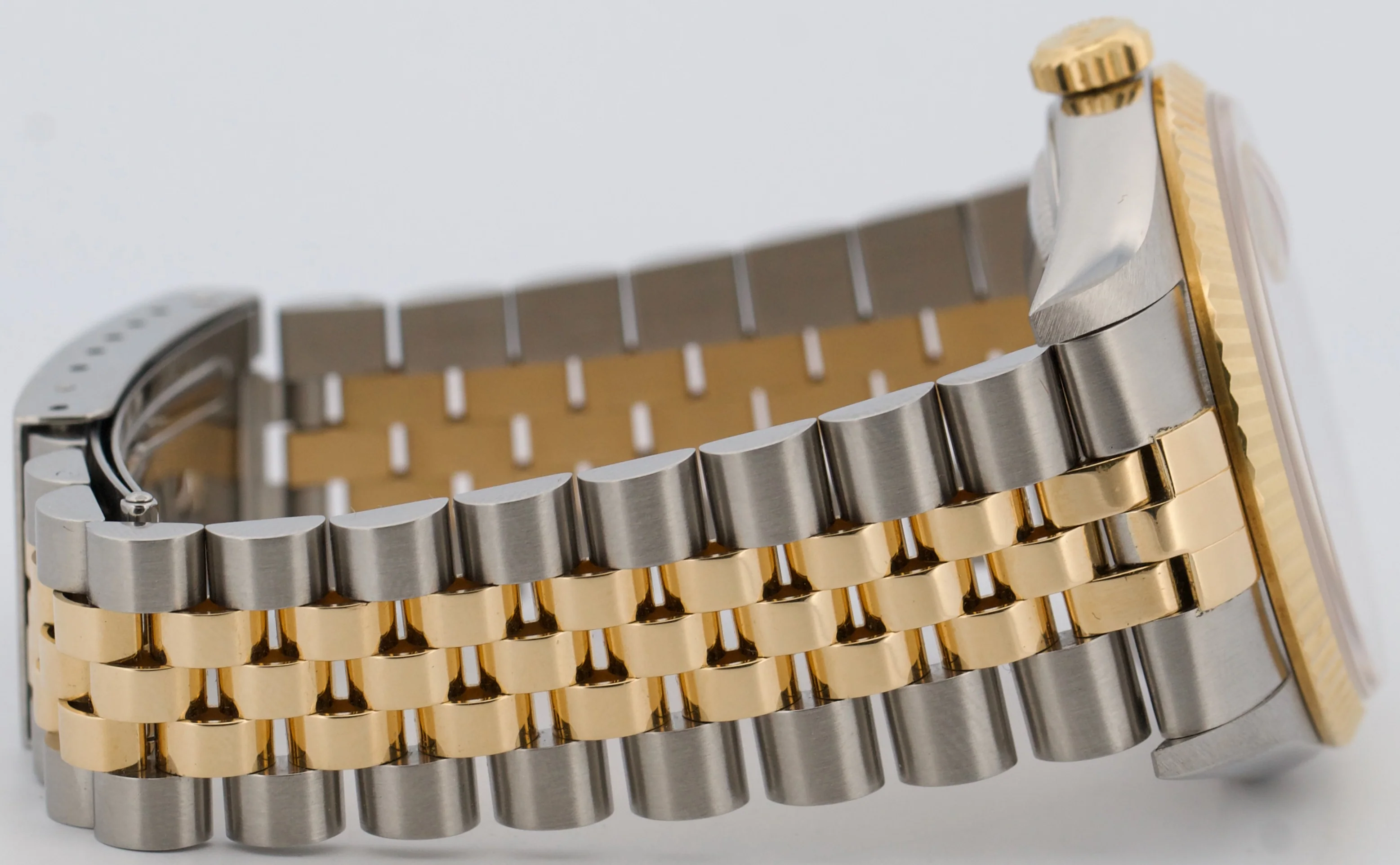 UNPOLISHED Rolex DateJust 36mm IVORY ARABIC ANNIVERSARY 18K JUBILEE Steel 16233 - Image 8