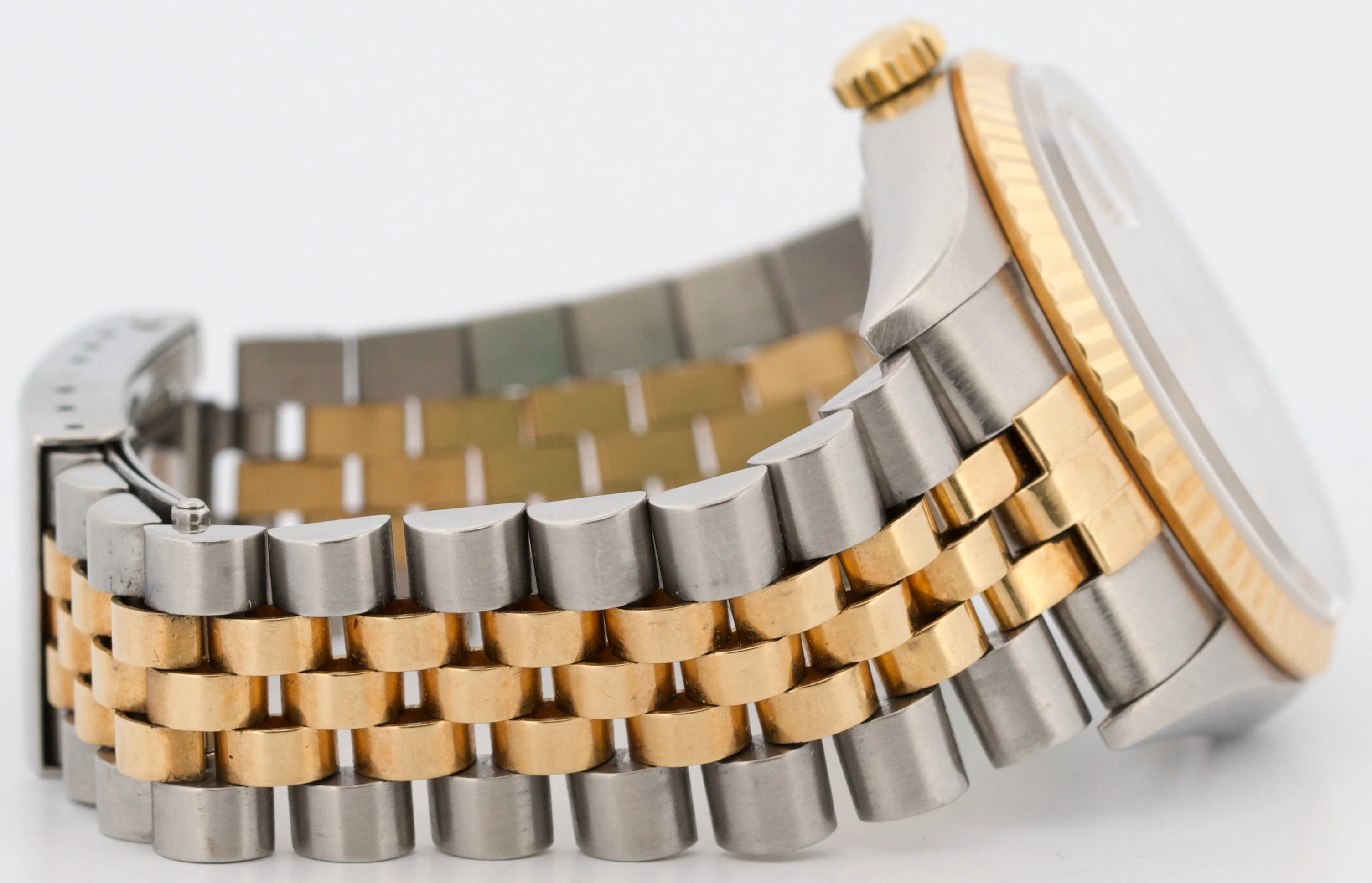 Rolex DateJust 36mm JUBILEE IVORY ARABIC 18K Yellow Gold Steel 16233 Watch - Image 8
