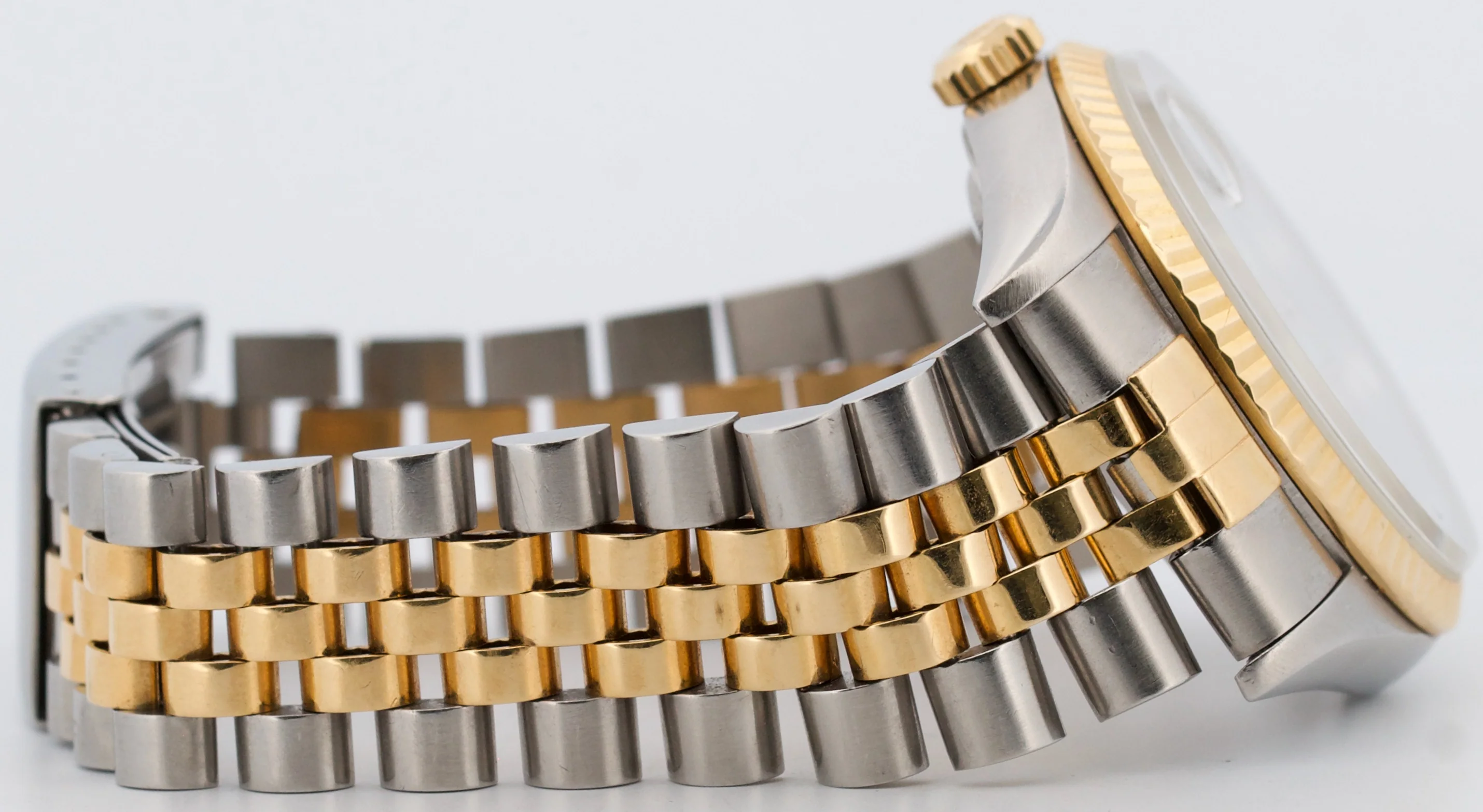 Rolex DateJust 36mm MOP ROMAN 18K Yellow Gold Fluted Steel JUBILEE 16233 Watch - Image 8