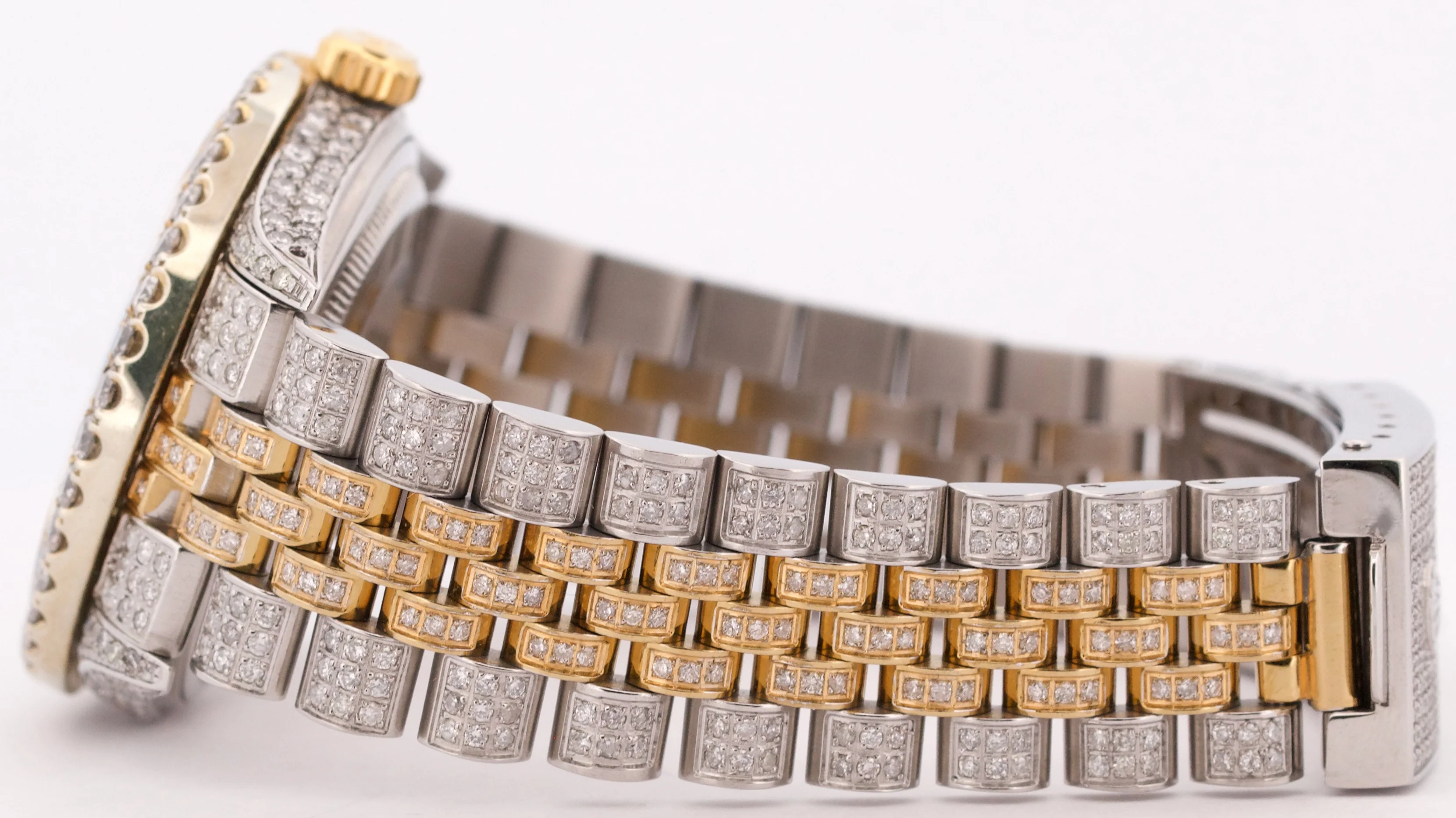 Rolex DateJust 36mm PAVE DIAMOND ROMAN 18K Gold Two-Tone Steel JUBILEE 16013 - Image 7