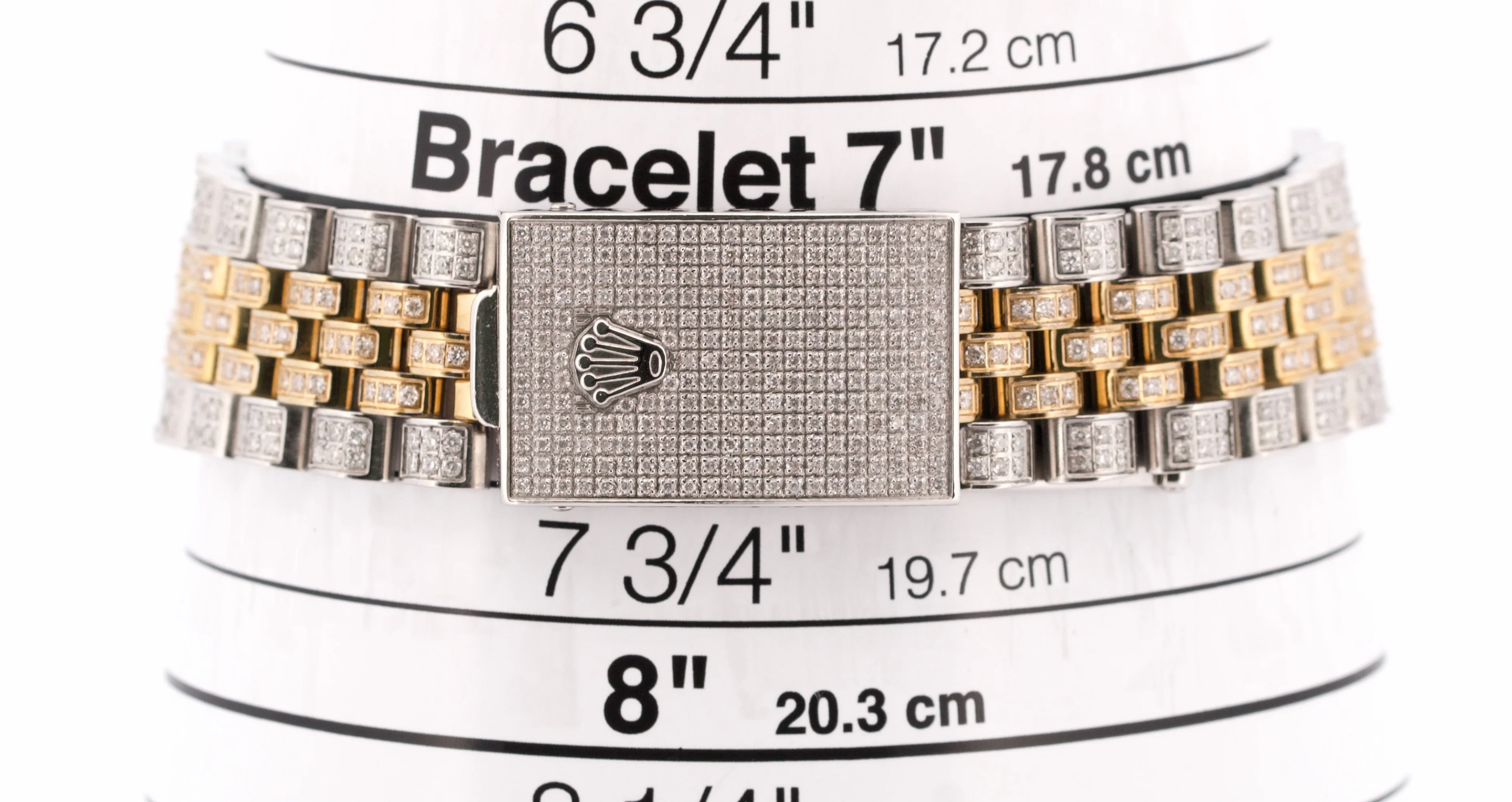 Rolex DateJust 36mm PAVE DIAMOND ROMAN 18K Gold Two-Tone Steel JUBILEE 16013 - Image 9