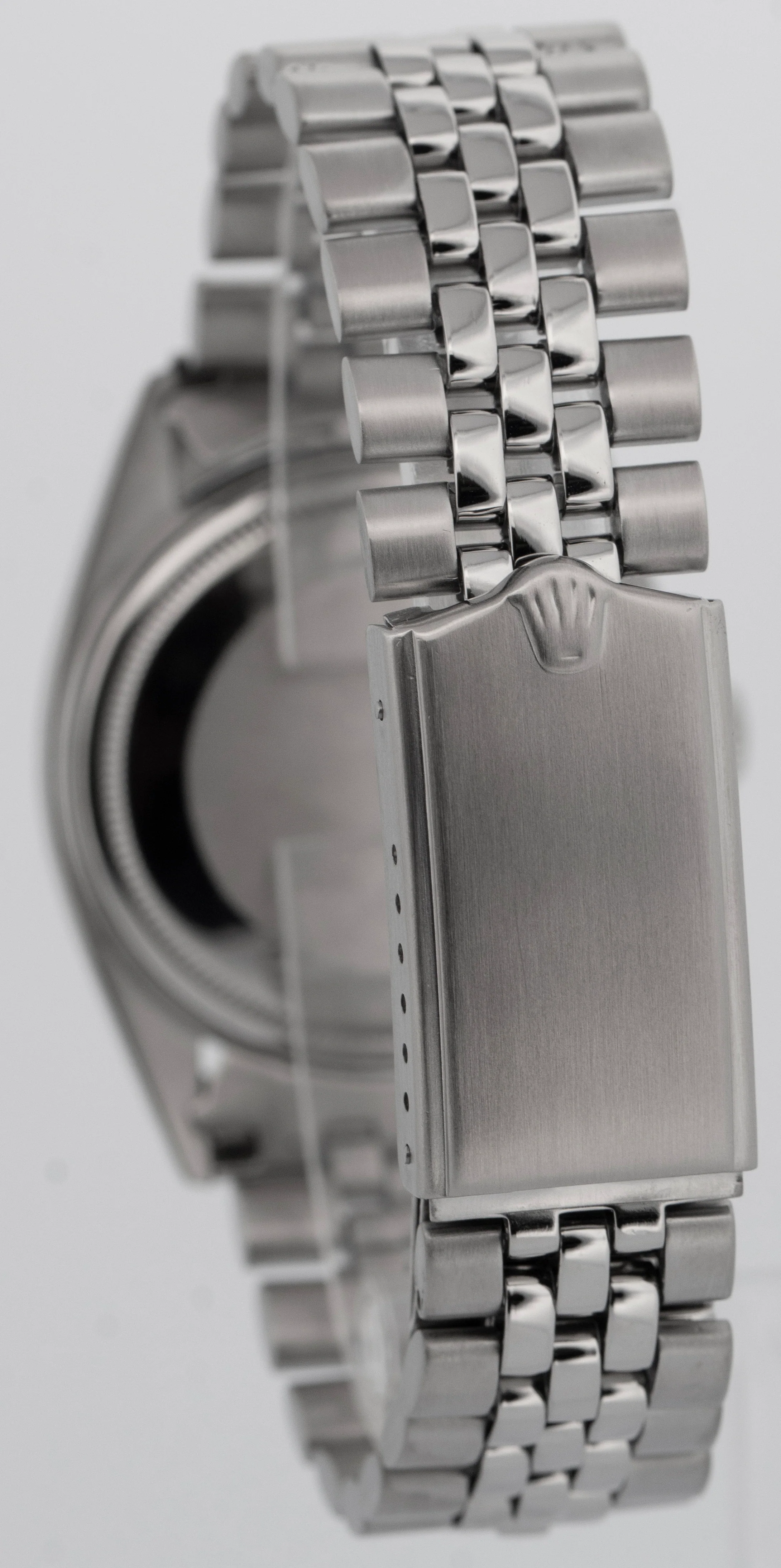 Rolex DateJust 36mm Silver Gray Stainless Steel Engine Turned Jubilee Watch 1603 - Image 5